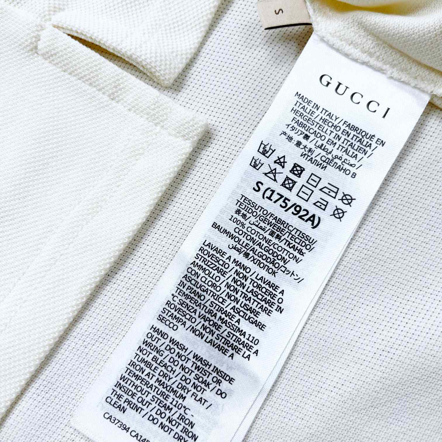 Gucci Cotton Piquet Polo With Web Collar - DesignerGu