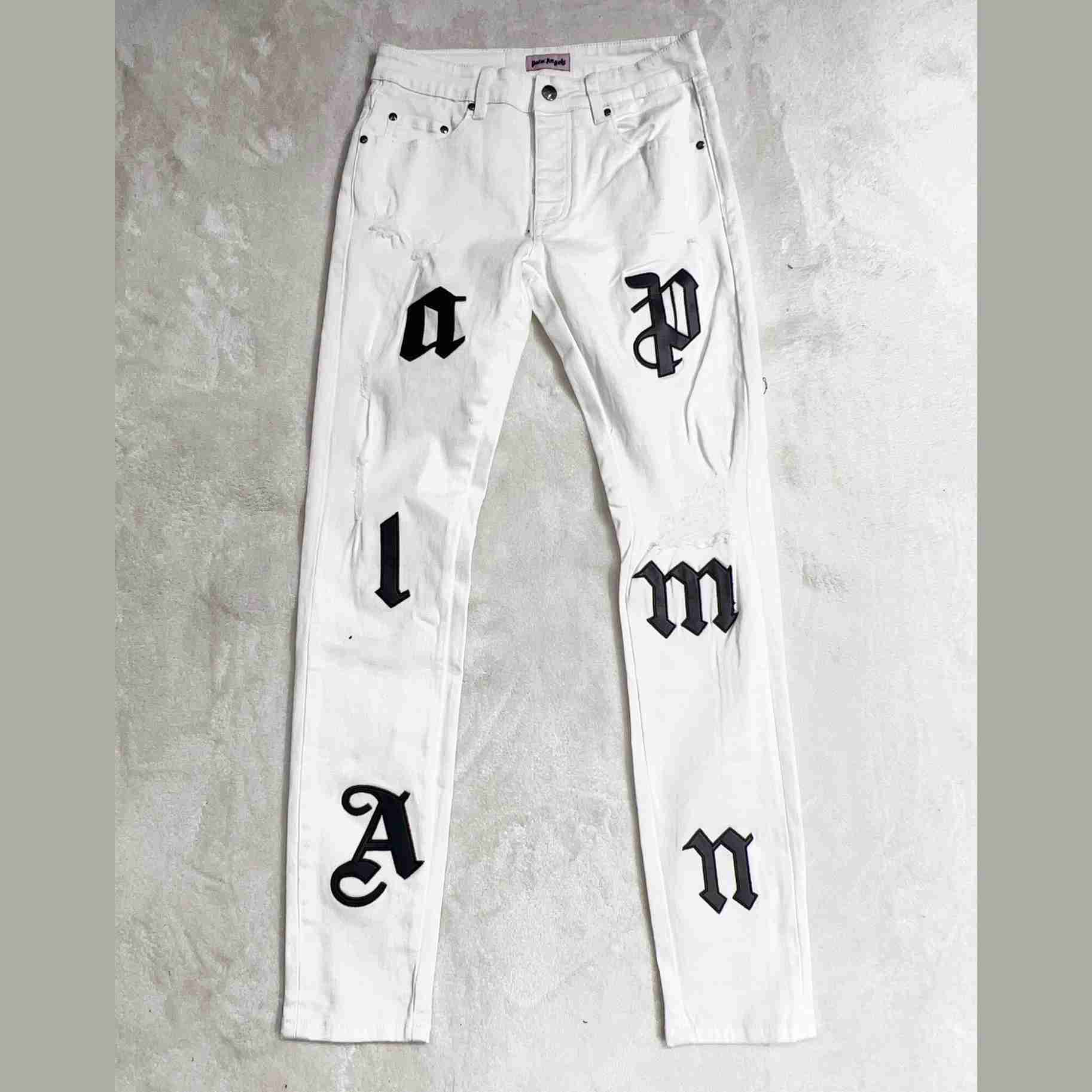 Palm Angels Bull Logo Patch Jeans - DesignerGu