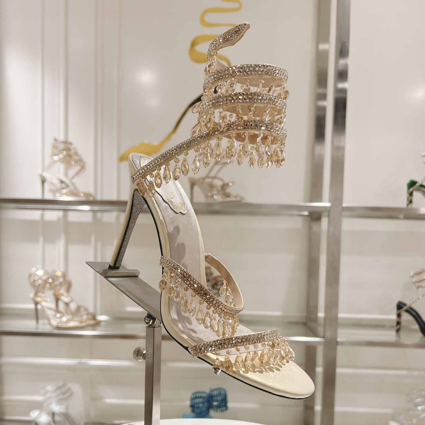 Rene Caovilla Natural Chandelier Sandals - DesignerGu