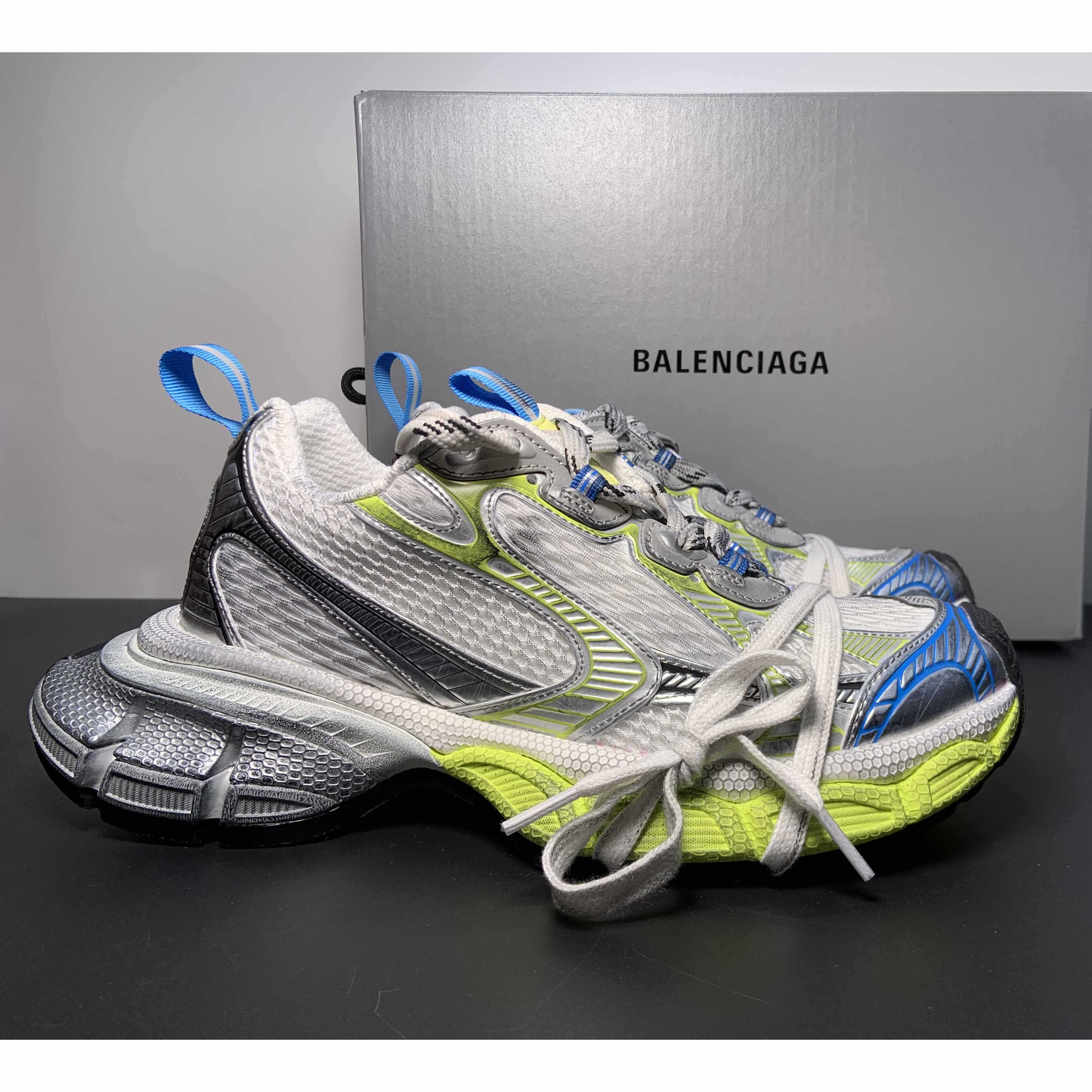 Balenciaga 3XL Sneaker In White/Yellow And Blue - DesignerGu