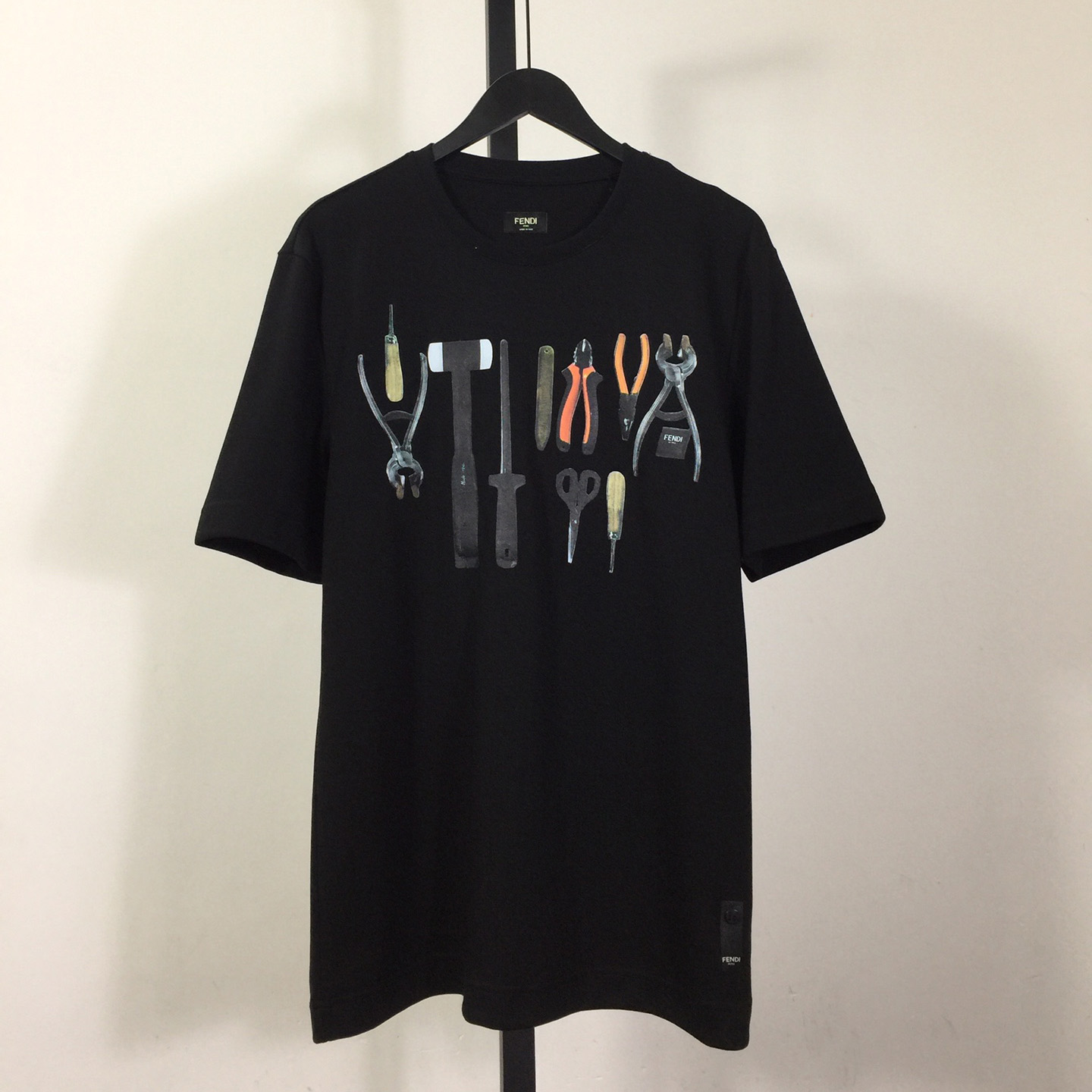 Fendi Black Cotton T-shirt - DesignerGu