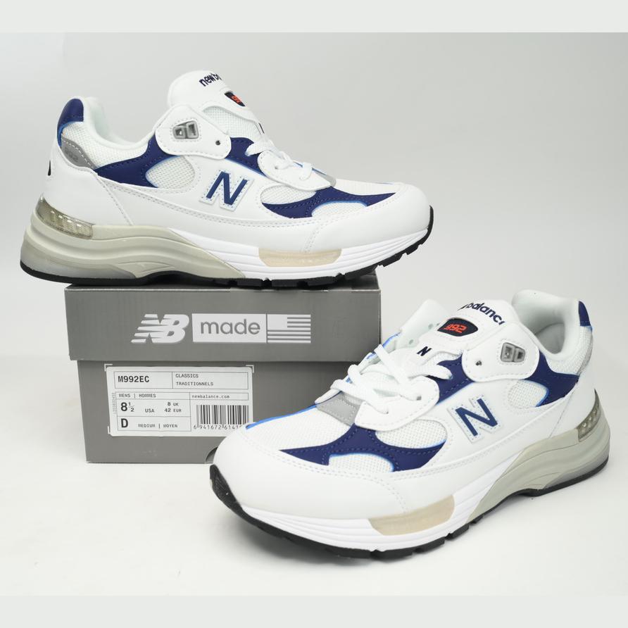 New Balance 992 White Blue Sneakers      M992EC  - DesignerGu