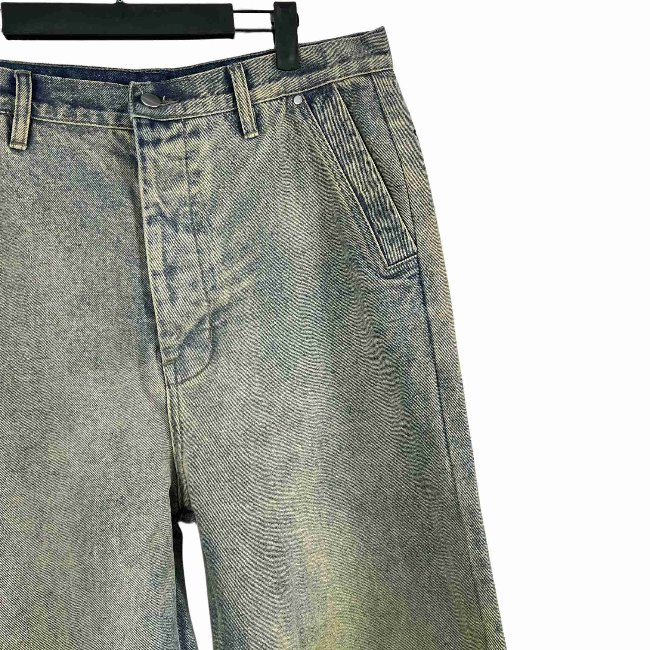 Rick Owens Geth Wide Leg Denim Jeans - DesignerGu