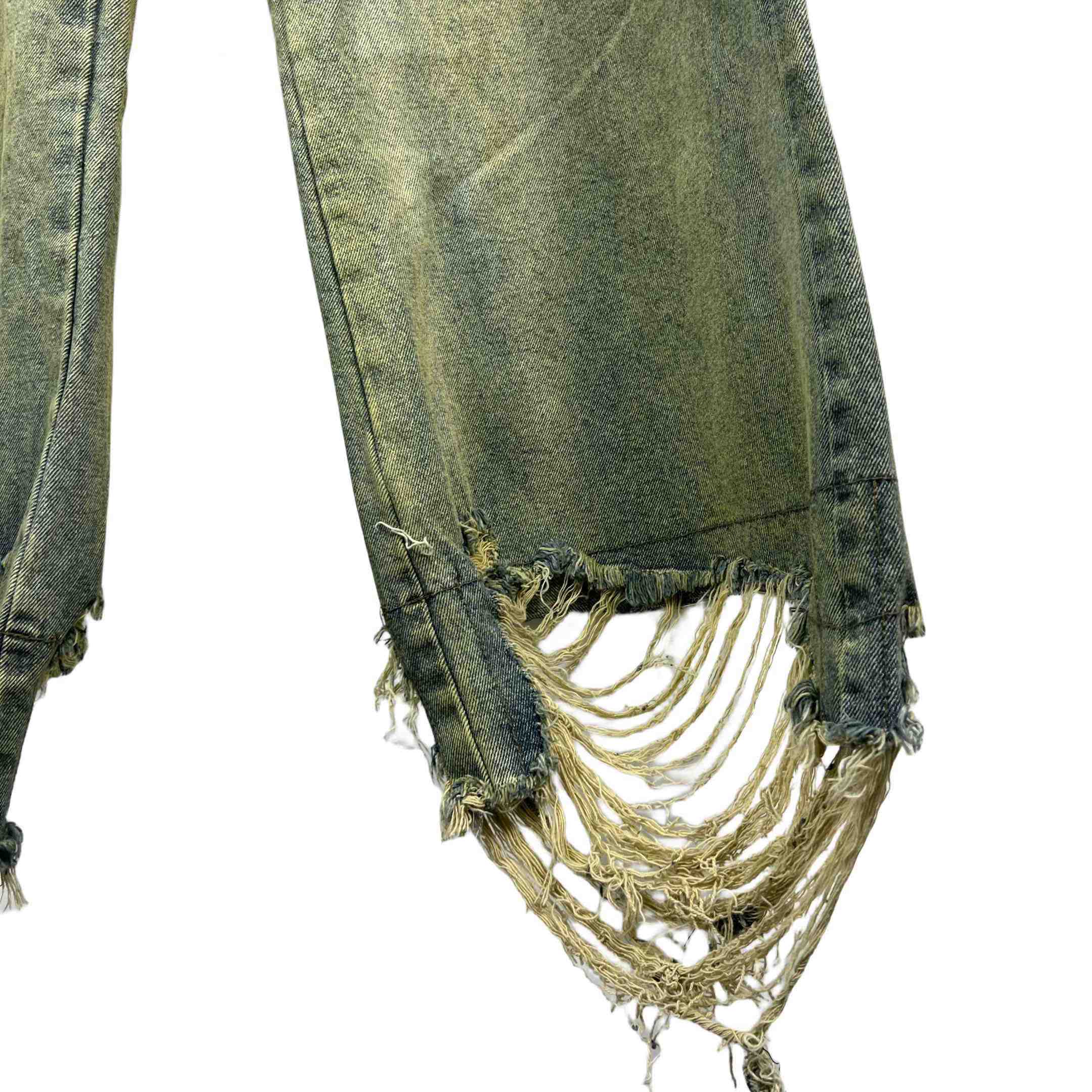 Rick Owens Geth Wide Leg Denim Jeans - DesignerGu