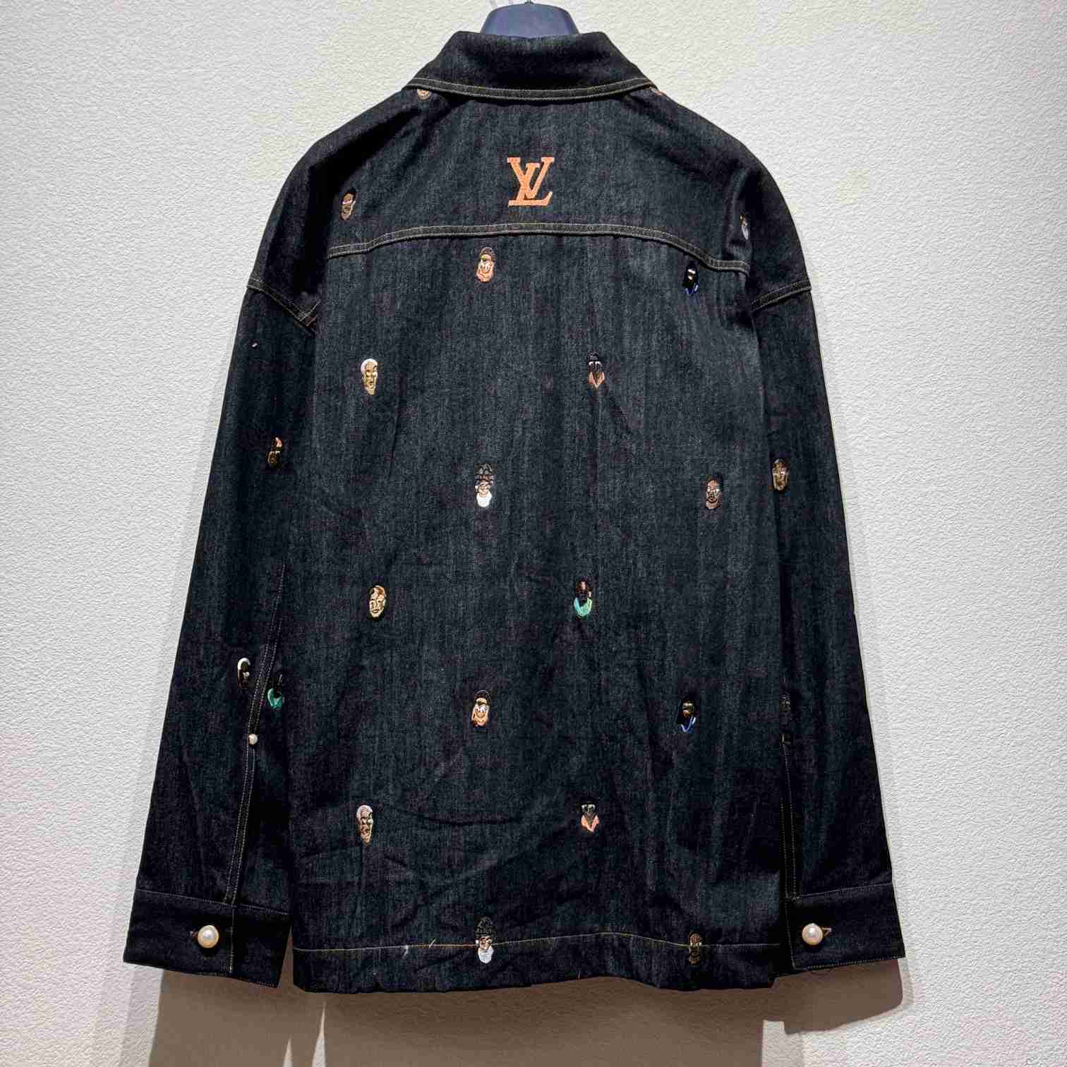 Louis Vuitton Embroidered Denim Overshirt    - DesignerGu