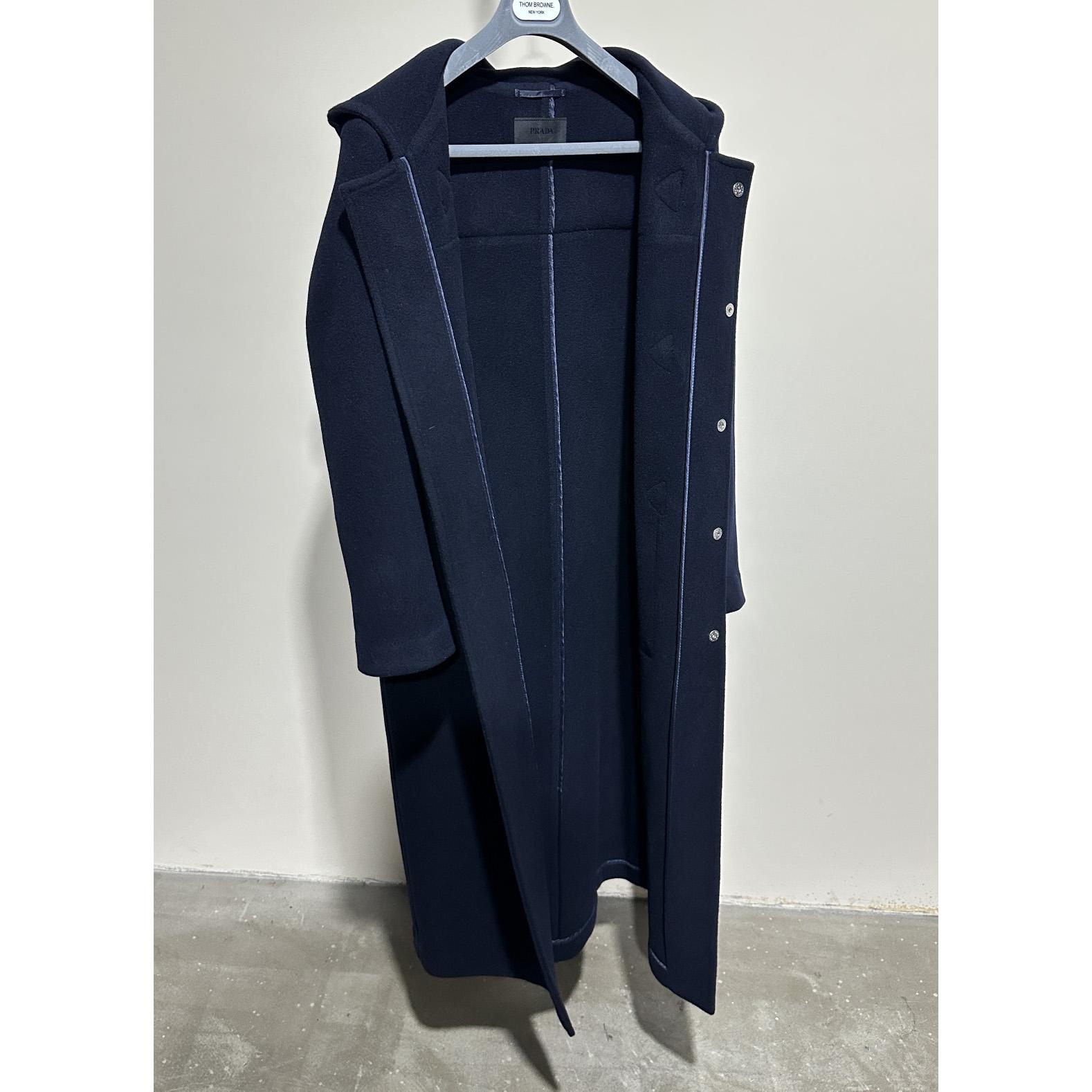 Prada Double-breasted Wool Duffle Coat - DesignerGu