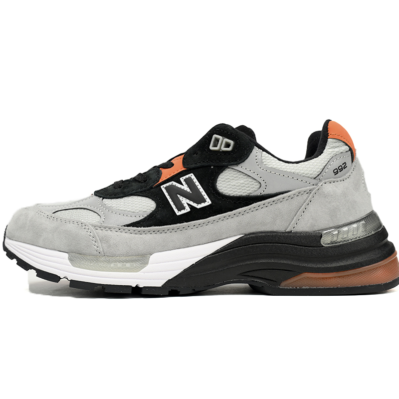 New Balance 992 Gray Orange Sneakers      M992GBO   - DesignerGu