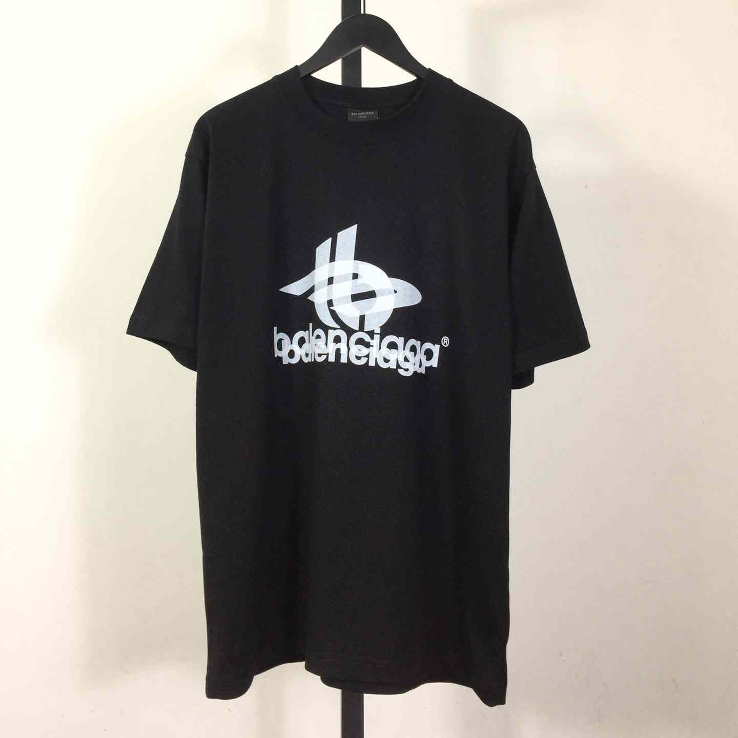 Balenciaga Layered Sports T-Shirt Oversized In Black - DesignerGu