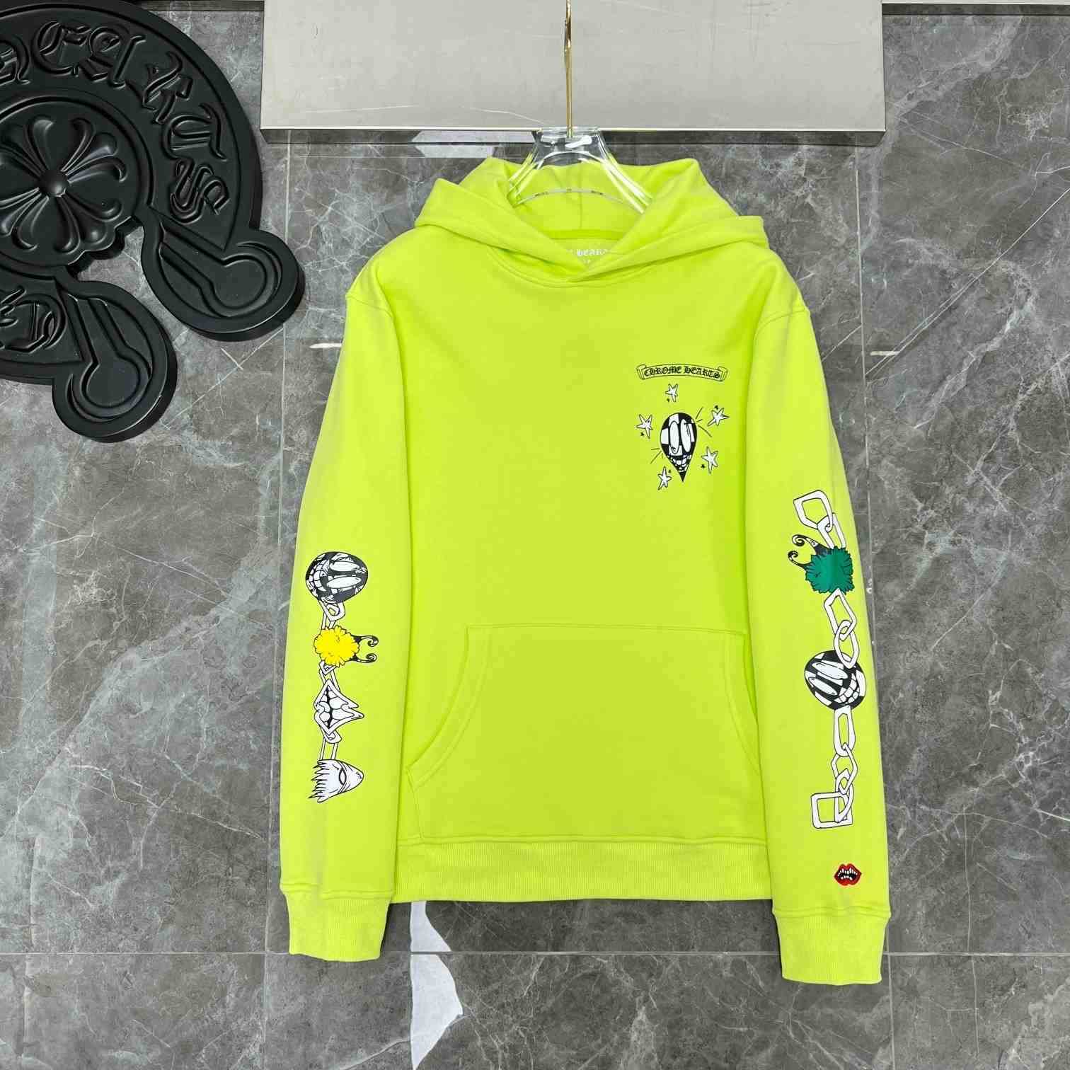 Chrome Heart Matty Boy 'Link' Lime Hoodie - DesignerGu