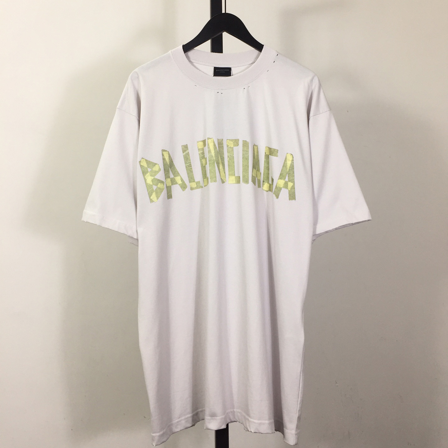 Balenciaga Tape Type T-Shirt Medium Fit In White - DesignerGu