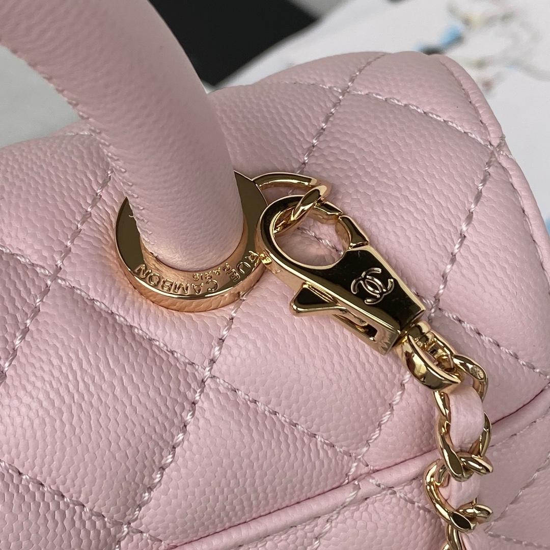 Chanel Small Coco Handle Flap Light Pink   23cm - DesignerGu