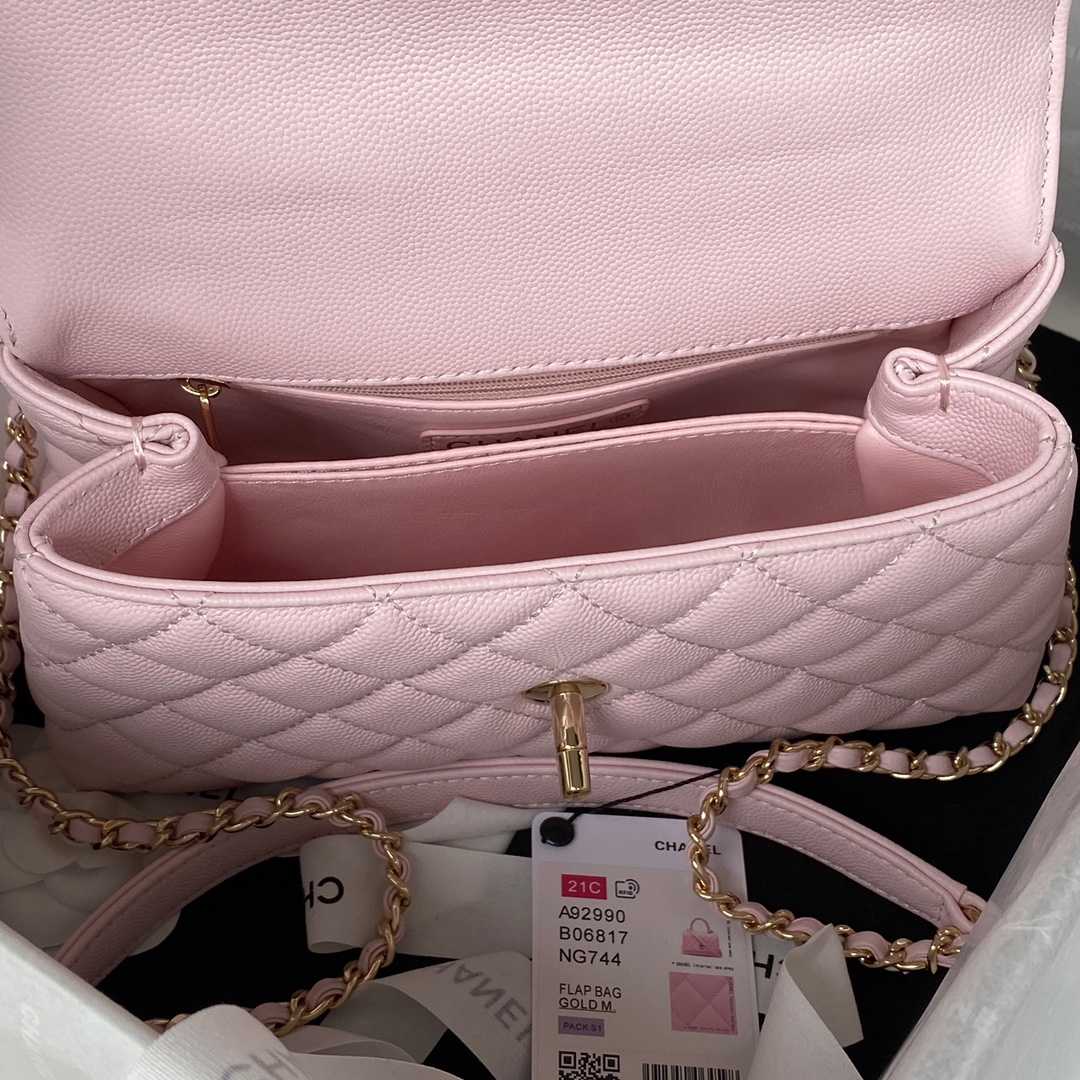 Chanel Small Coco Handle Flap Light Pink   23cm - DesignerGu