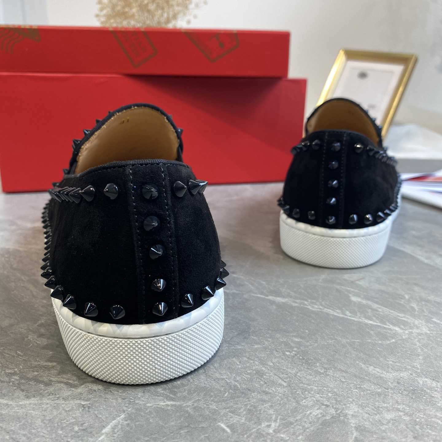 Christian Louboutin Stud Embellished Slip-On Loafers - DesignerGu