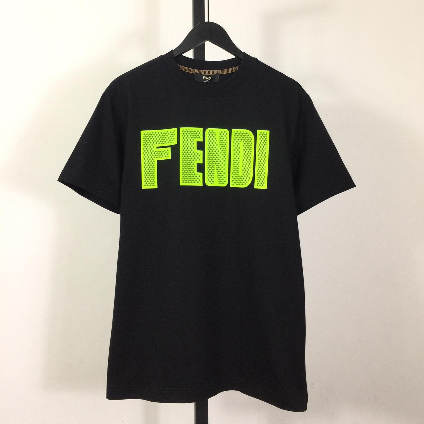 Fendi Logo Cotton T-shirt - DesignerGu