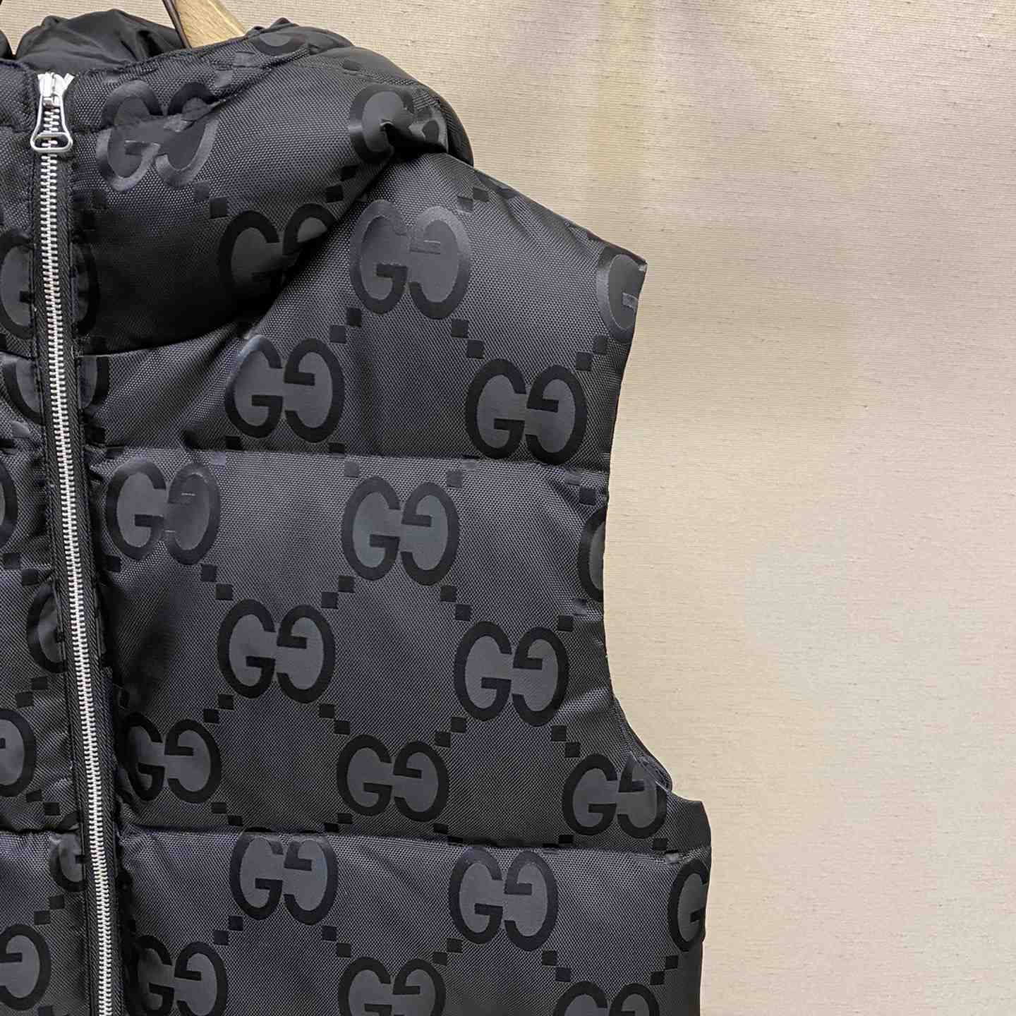 Gucci Jumbo GG Canvas Down Vest  - DesignerGu