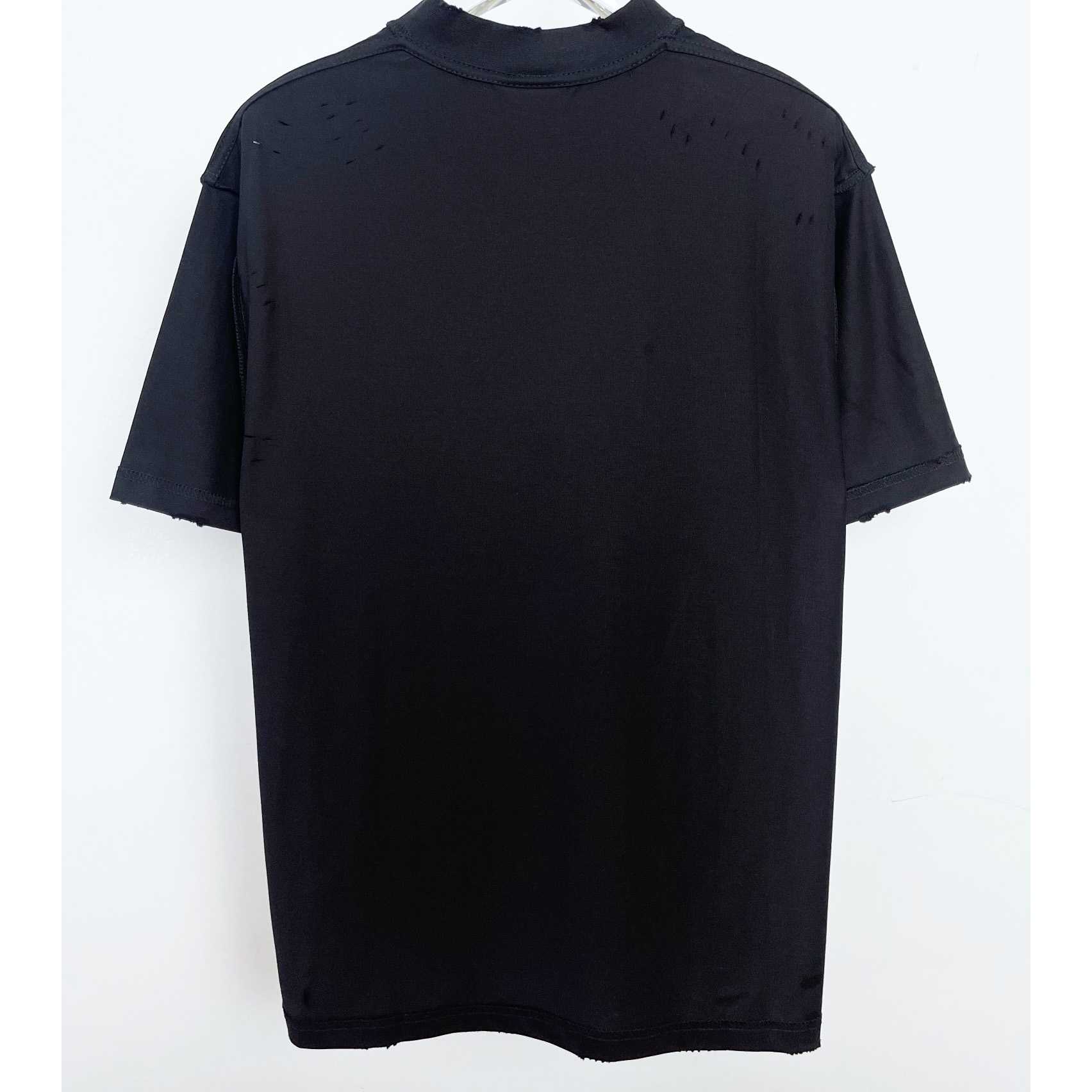 Balenciaga Antwerpen Inside-Out T-Shirt Oversized In Black  - DesignerGu