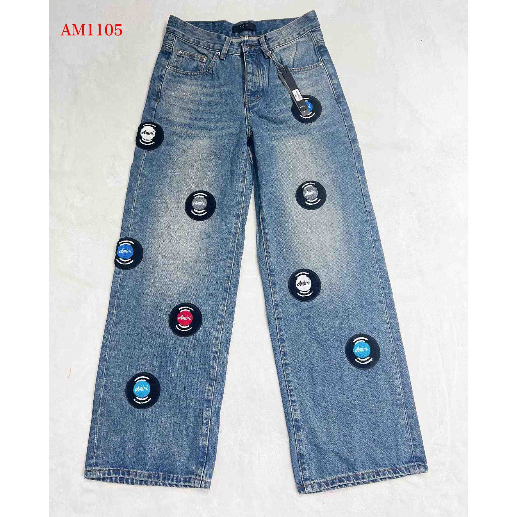 Amiri Record Wide-leg Jeans     AM1105 - DesignerGu