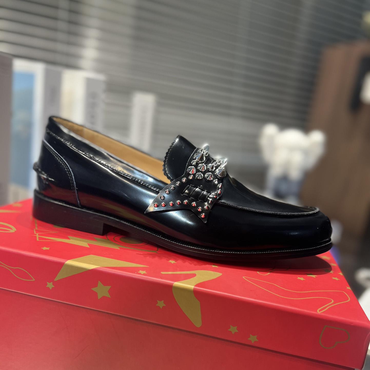 Christian Louboutin No Penny Spikes Loafers - DesignerGu