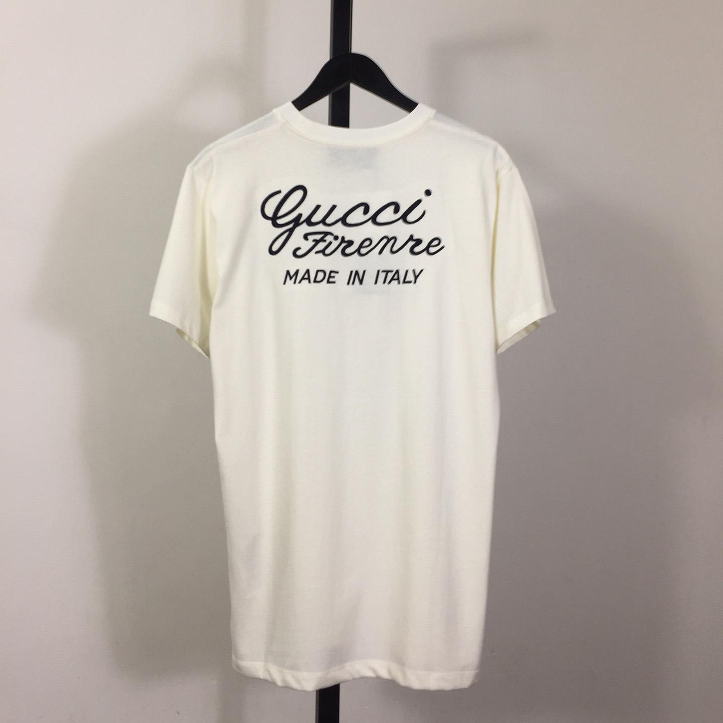 Gucci Cotton Jersey T-shirt With Embroidery  - DesignerGu