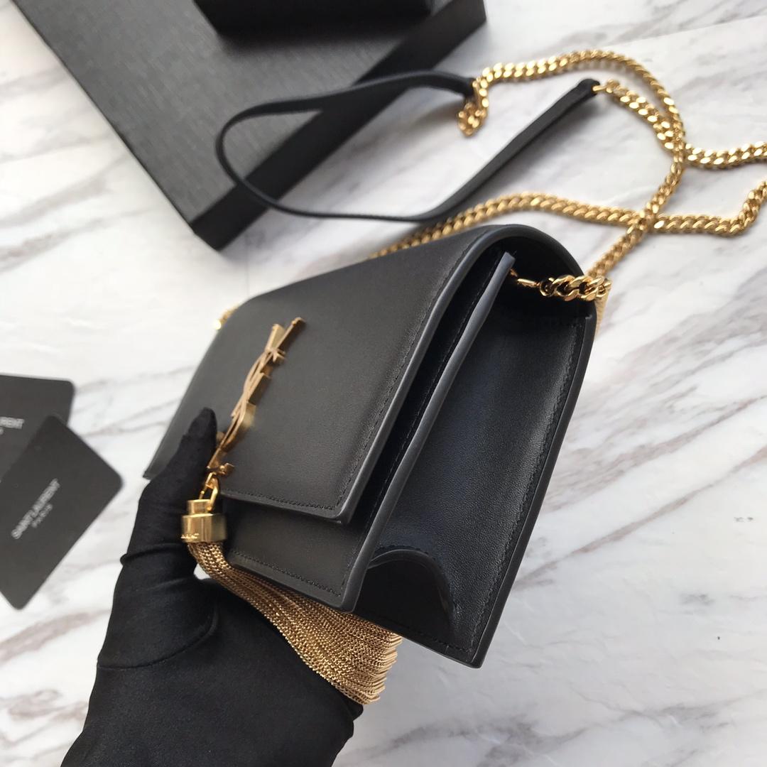 Saint Laurent Satin Kate Chain Wallet (19*12.5*4cm) - DesignerGu