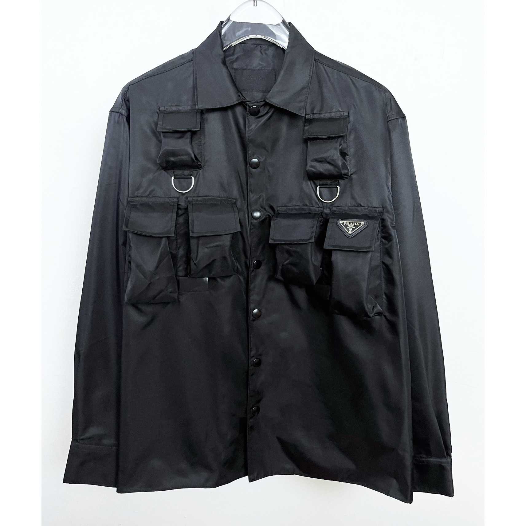 Prada Long-sleeved Re-Nylon shirt - DesignerGu