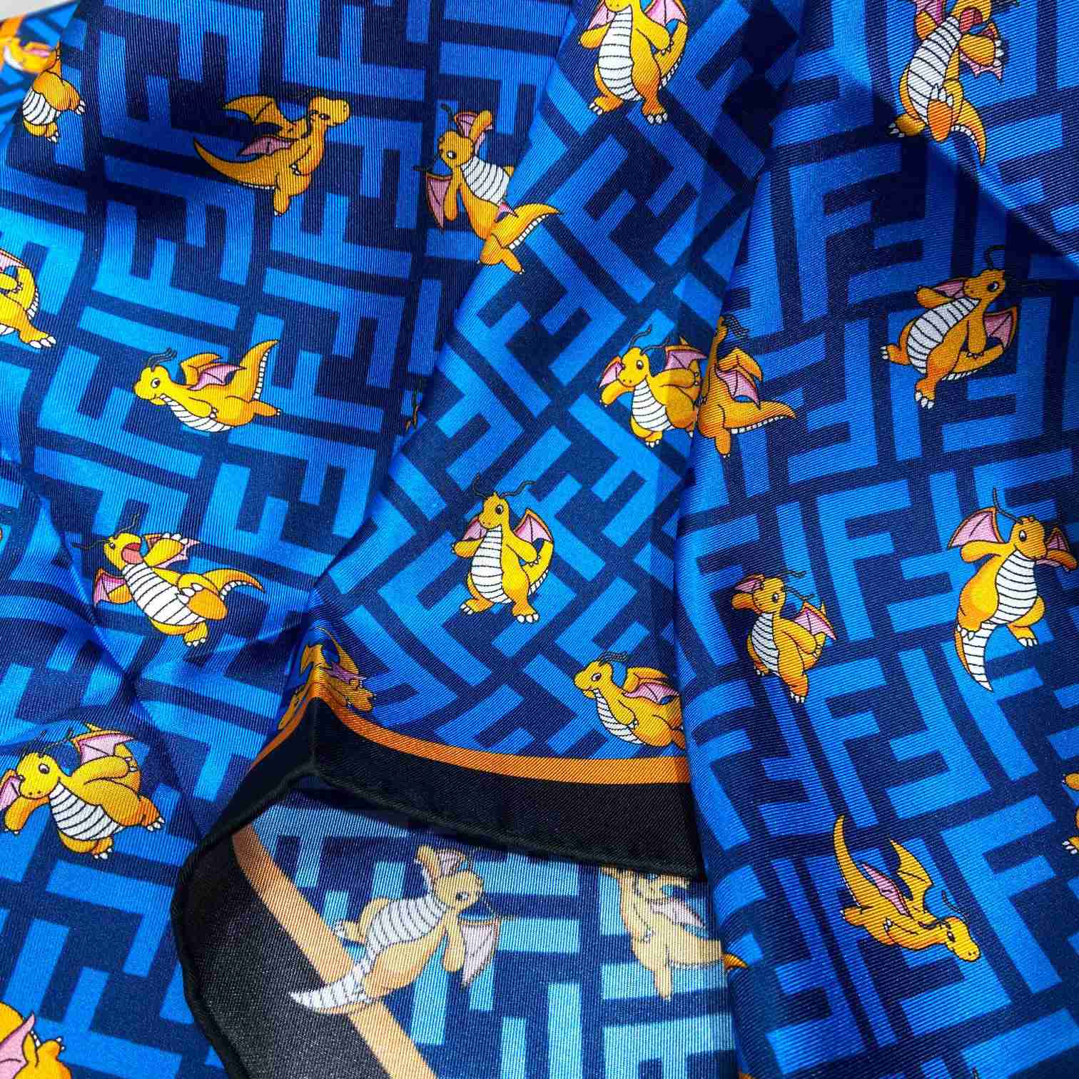 Fendi x FRGMT x Pokemon Silk Foulard   90*90cm - DesignerGu