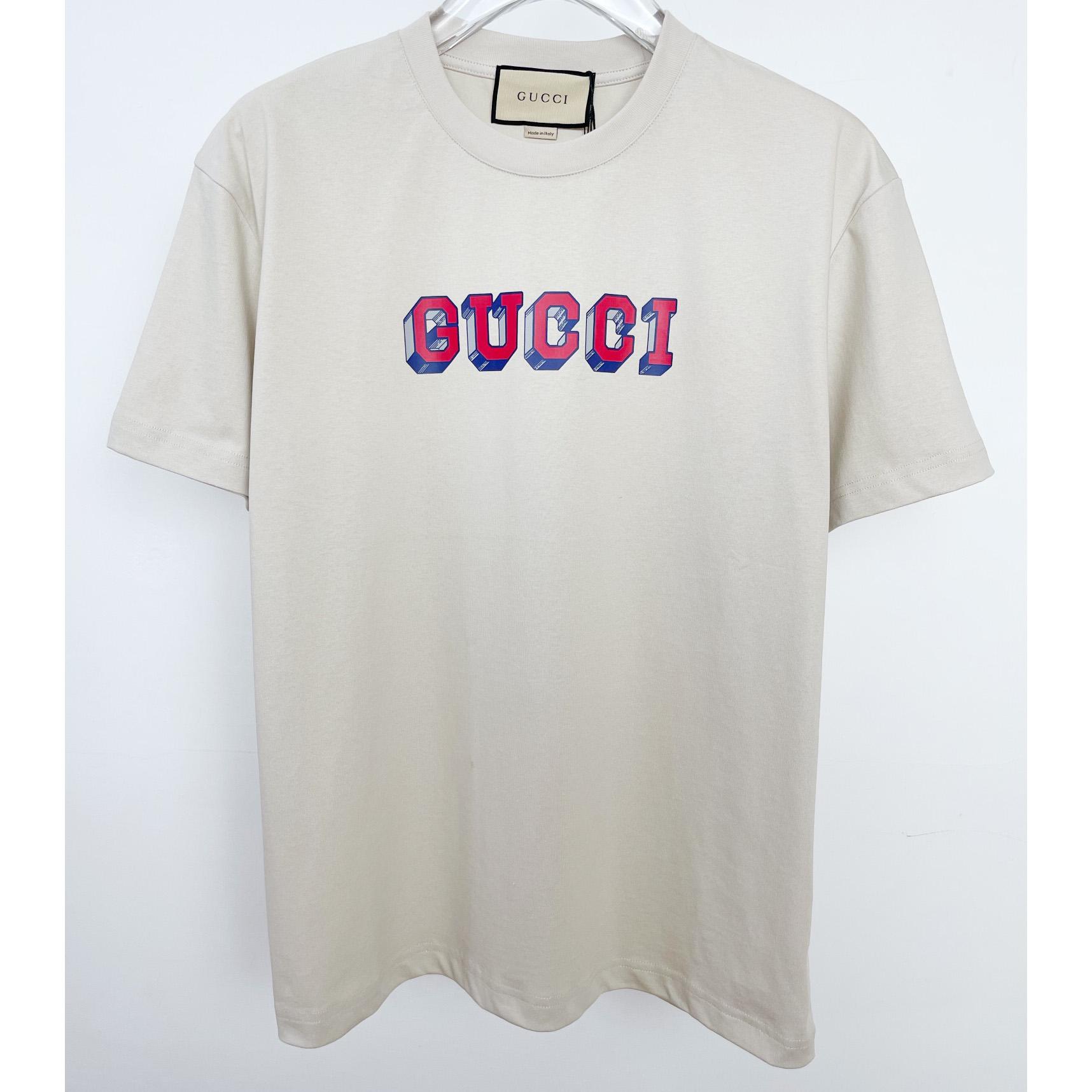 Gucci Logo-print Cotton T-shirt - DesignerGu