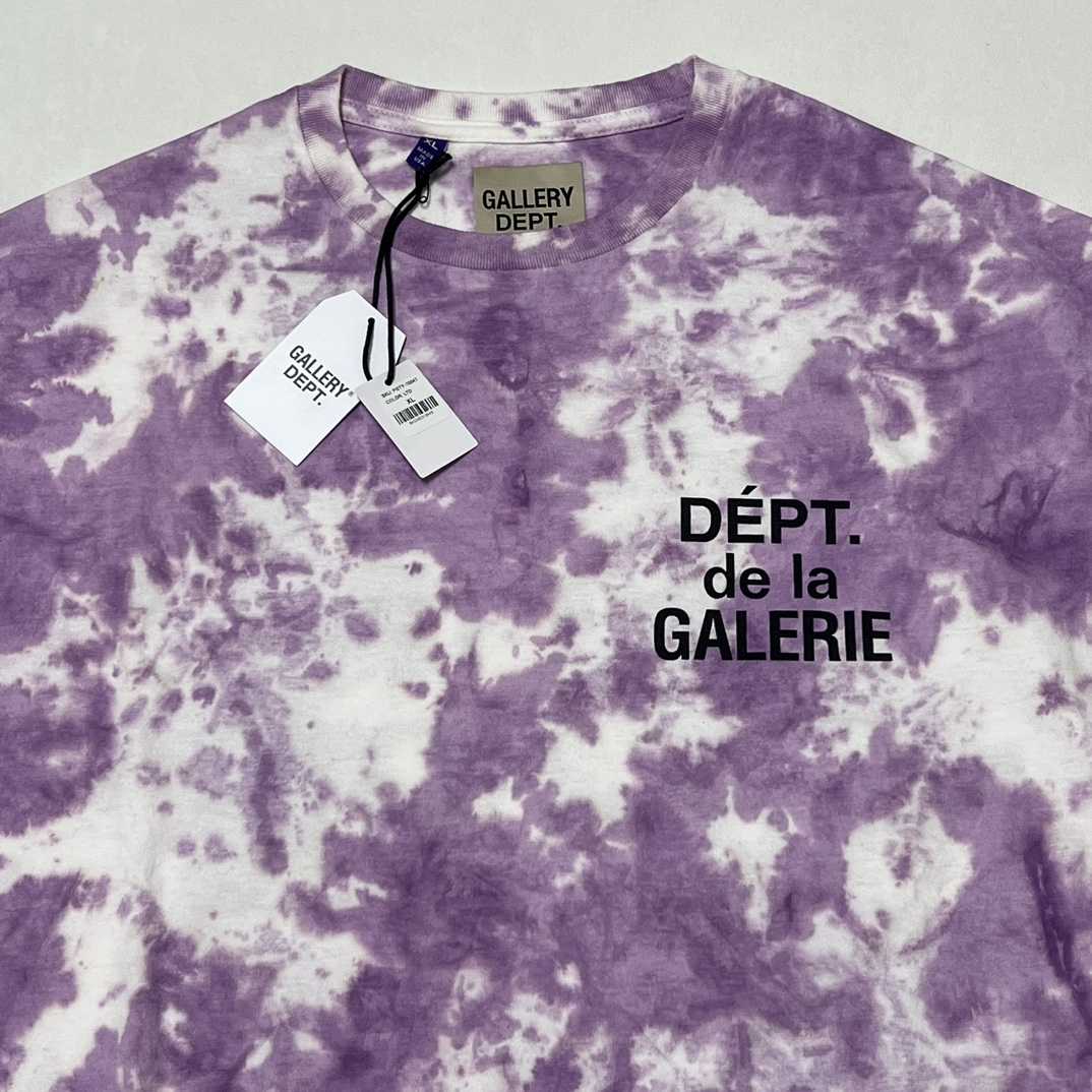 Gallery Dept. Tie-Dyed Logo-Print Cotton T-Shirt  - DesignerGu