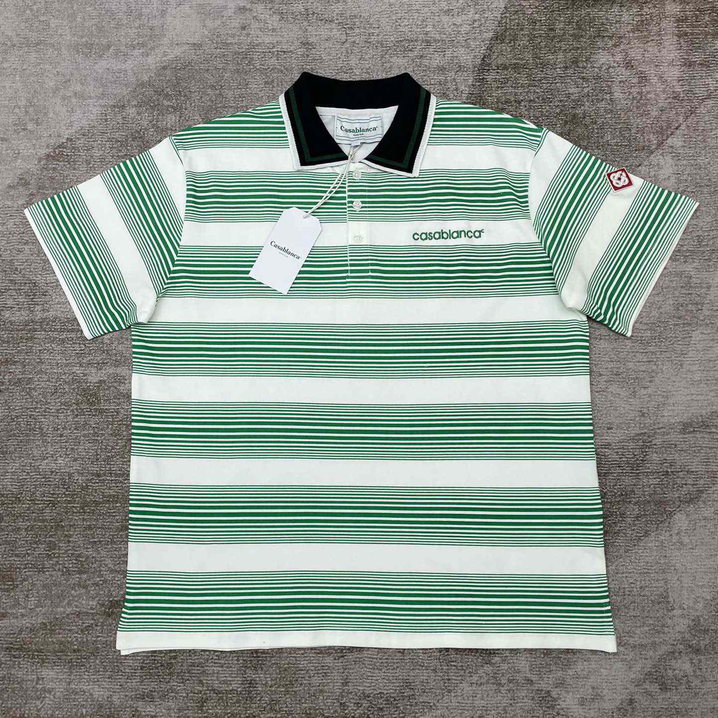 Casablanca Gradient Stripe Polo Shirt  - DesignerGu