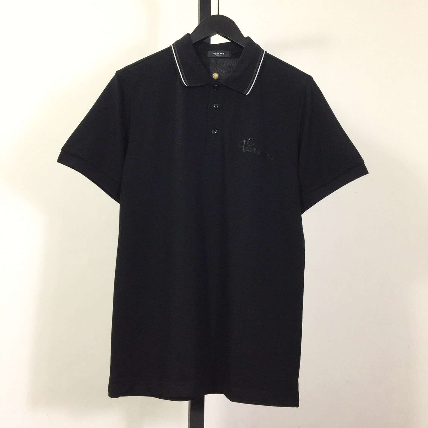 Versace Logo Cotton Polo Shirt - DesignerGu