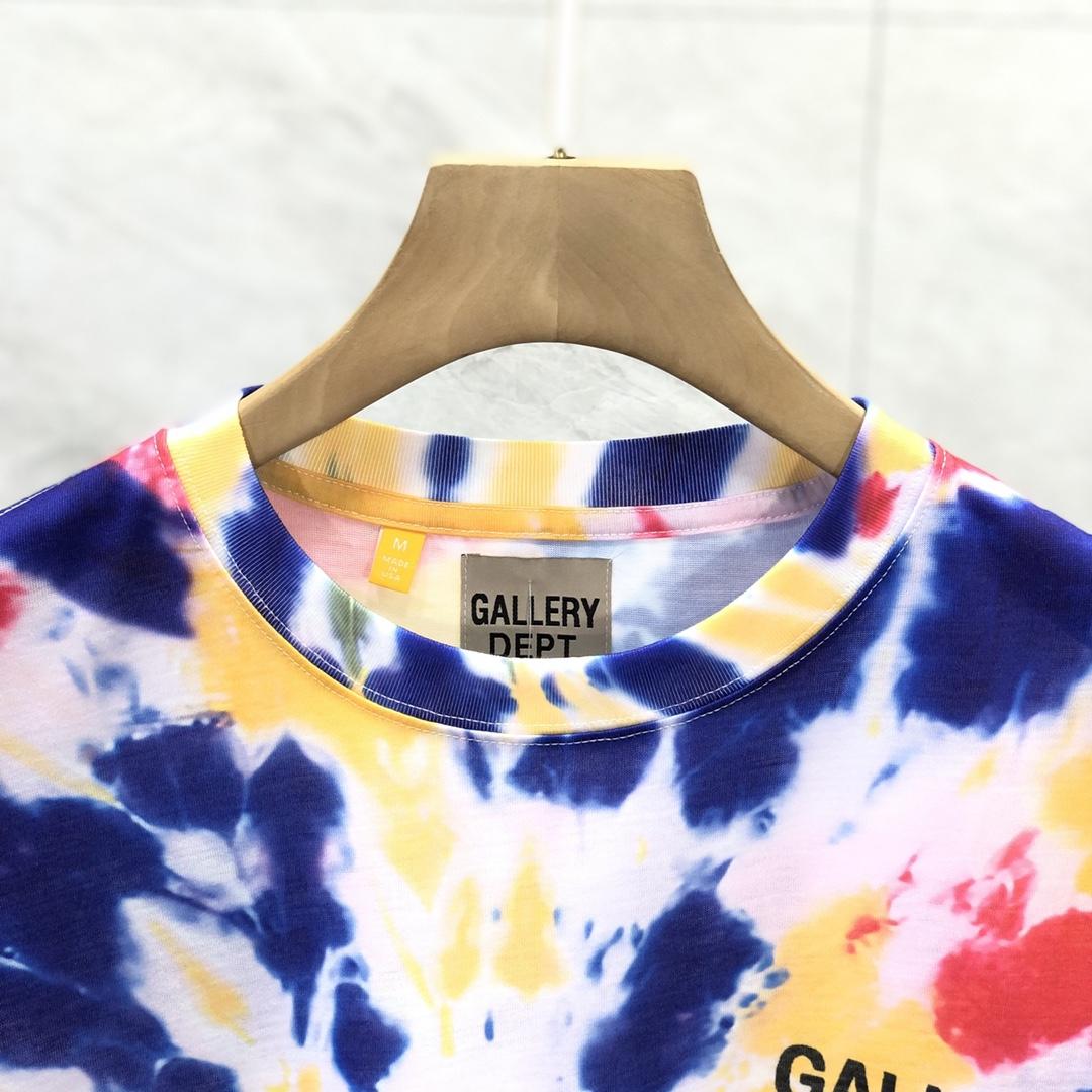 Gallery Dept. Tie-Dyed Logo-Print Cotton T-Shirt  - DesignerGu