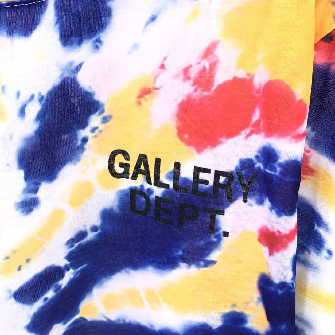 Gallery Dept. Tie-Dyed Logo-Print Cotton T-Shirt  - DesignerGu