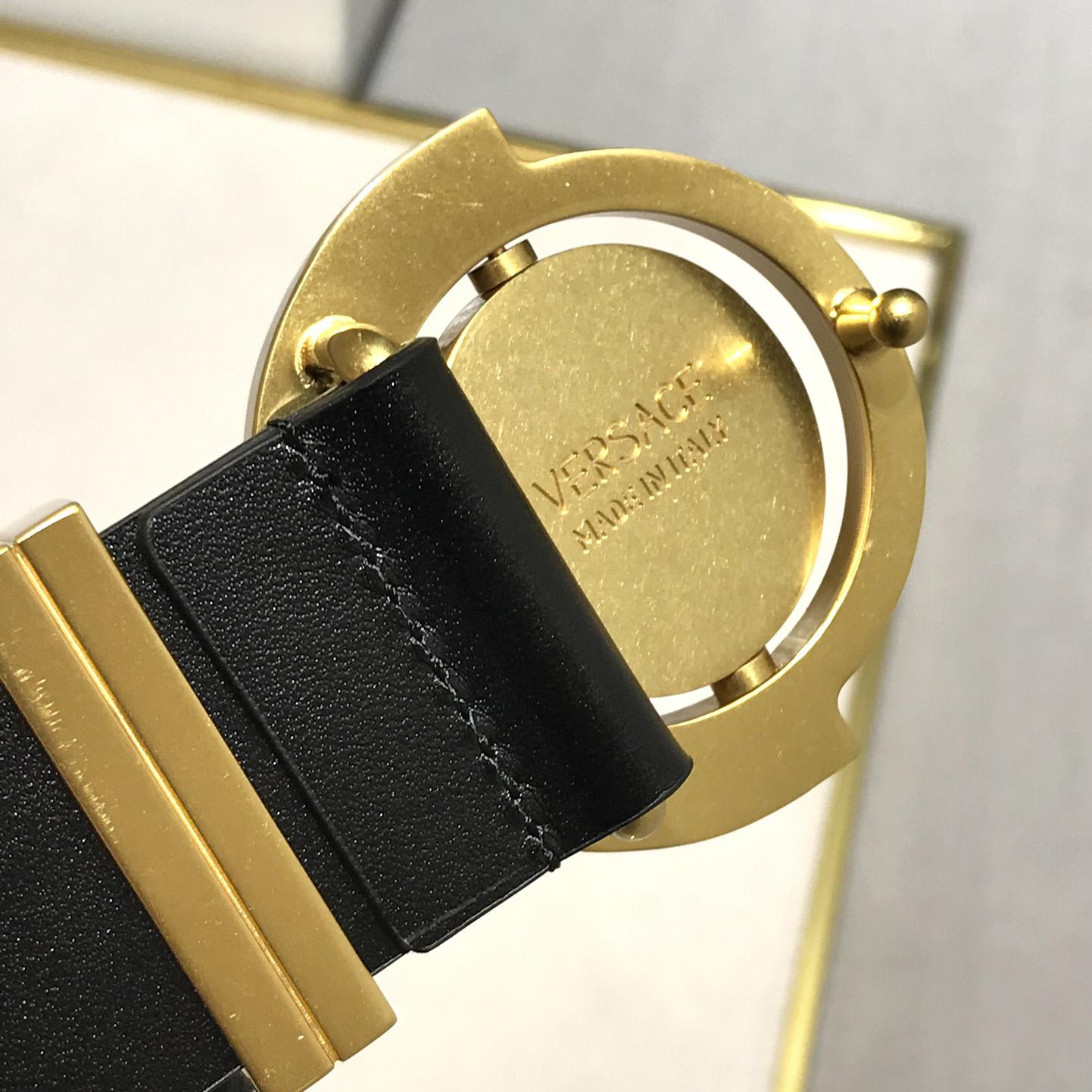 Versace Leather Belt   35mm - DesignerGu