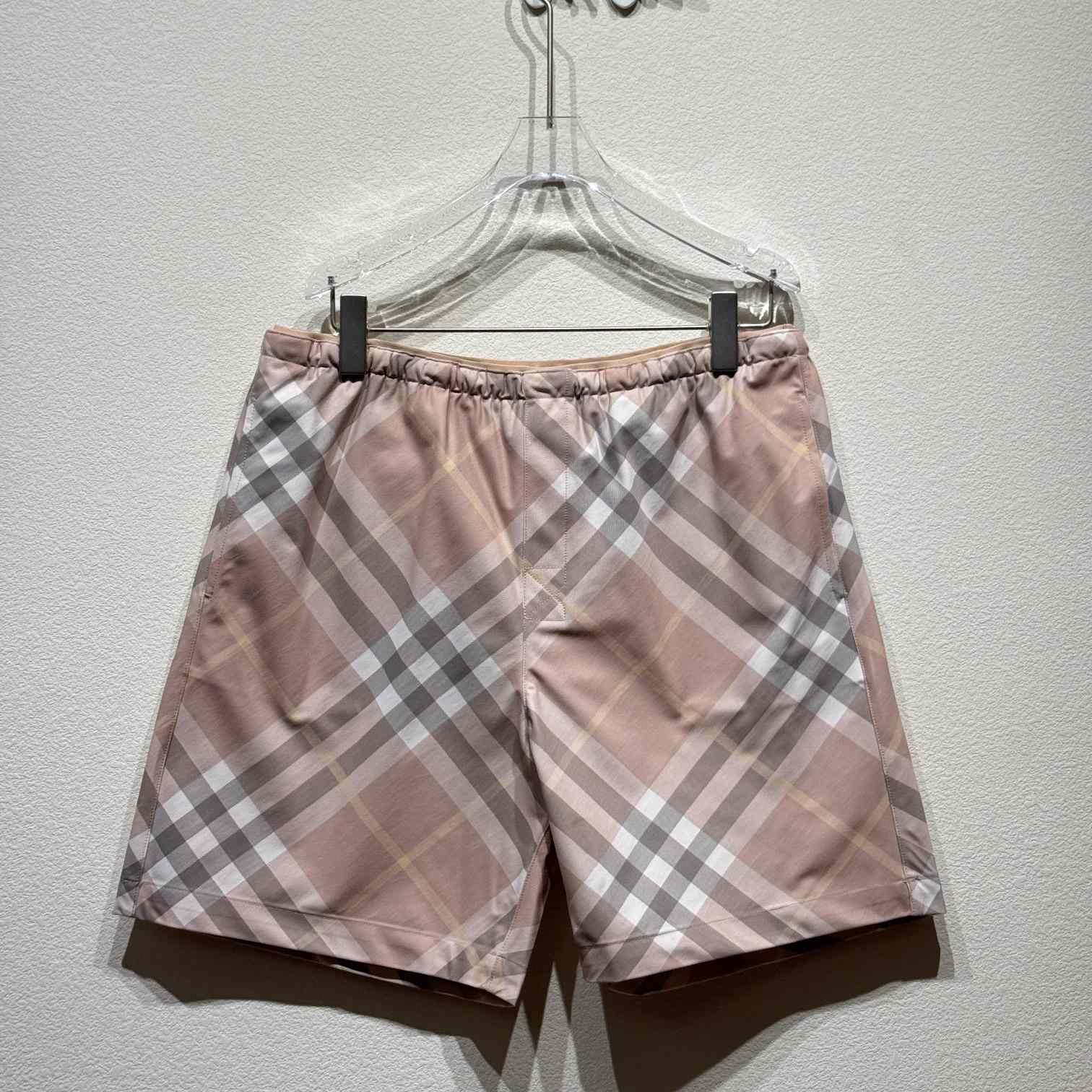 Burberry Pink Check Swim Shorts - DesignerGu