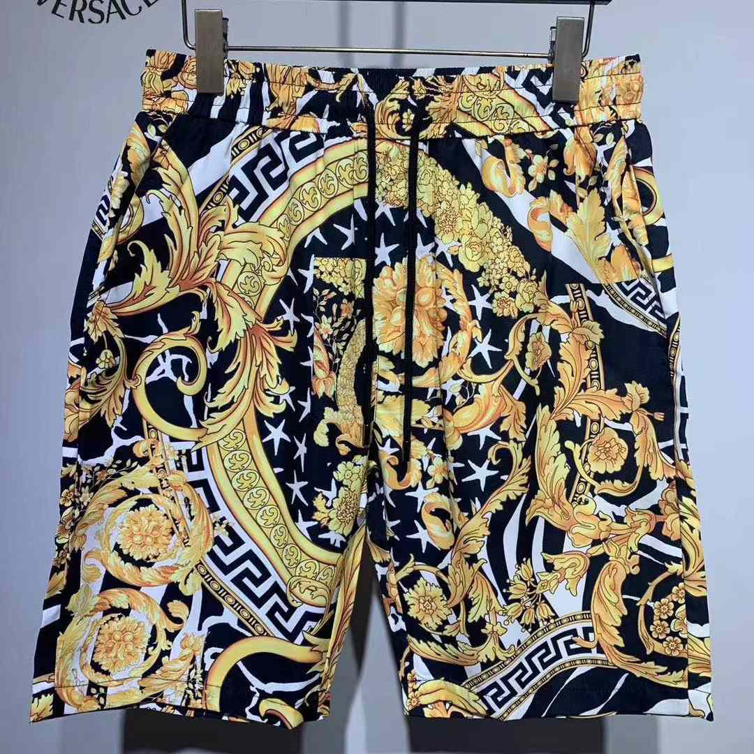 Versace Barocco Print Silk Shorts - DesignerGu