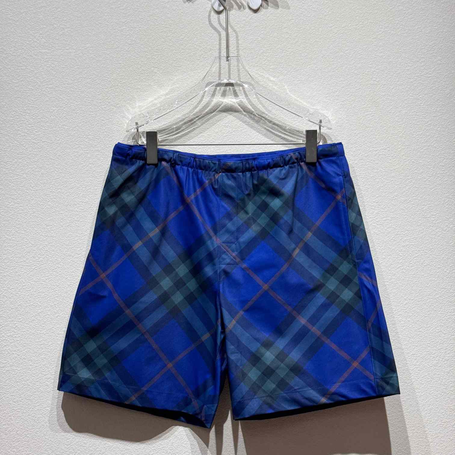 Burberry Blue Check Swim Shorts - DesignerGu