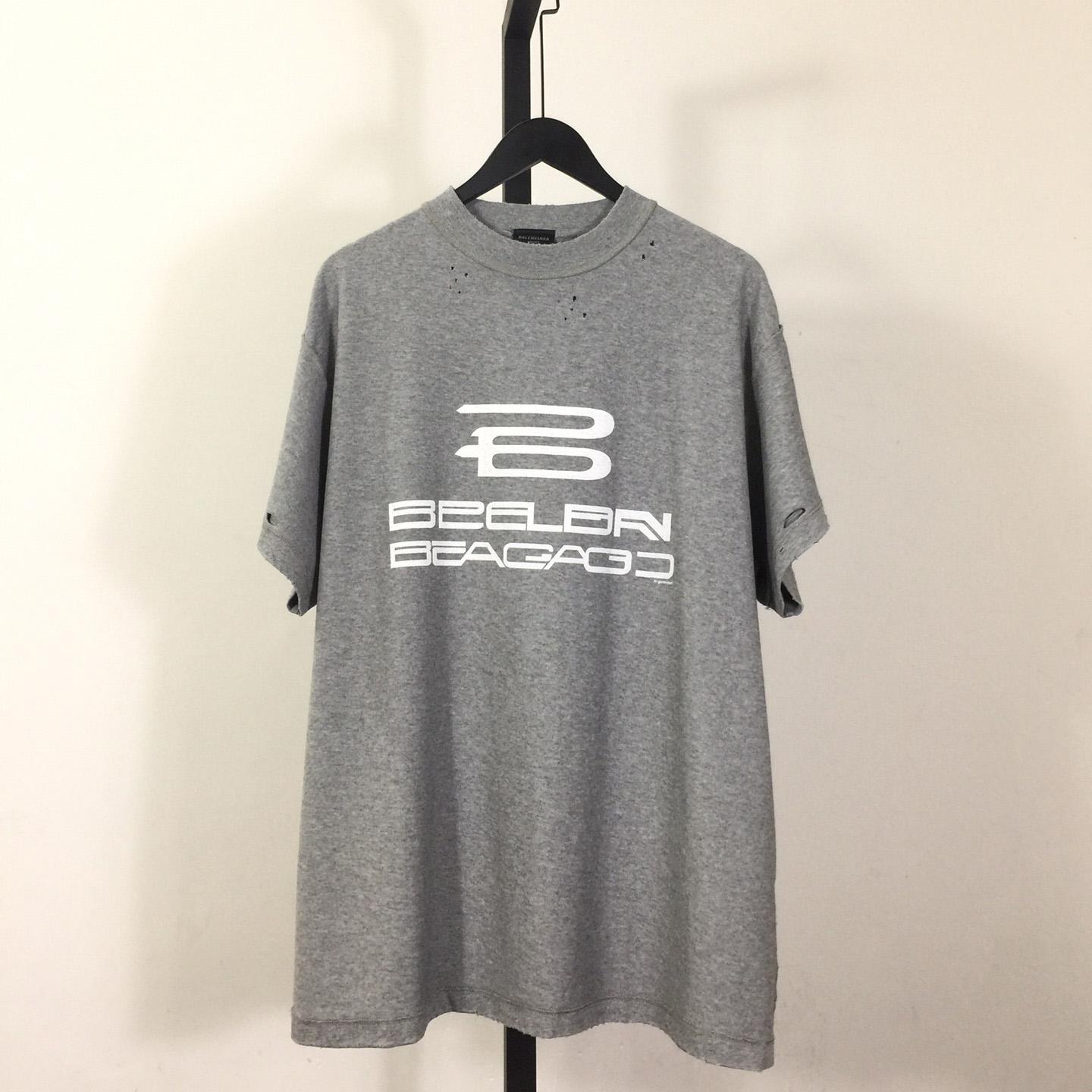 Balenciaga AI Generated Inside-Out T-Shirt Oversized In Gray - DesignerGu