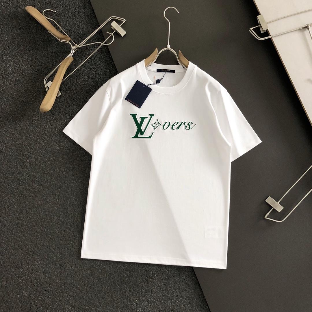 Louis Vuitton Logo T-Shirt      - DesignerGu