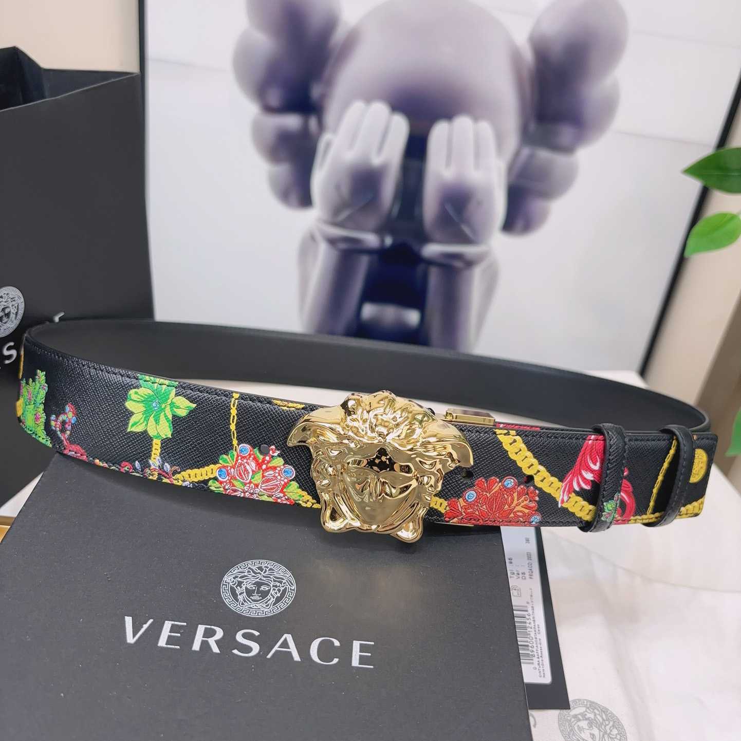 Versace Reversible Barocco Leather Belt  40mm - DesignerGu