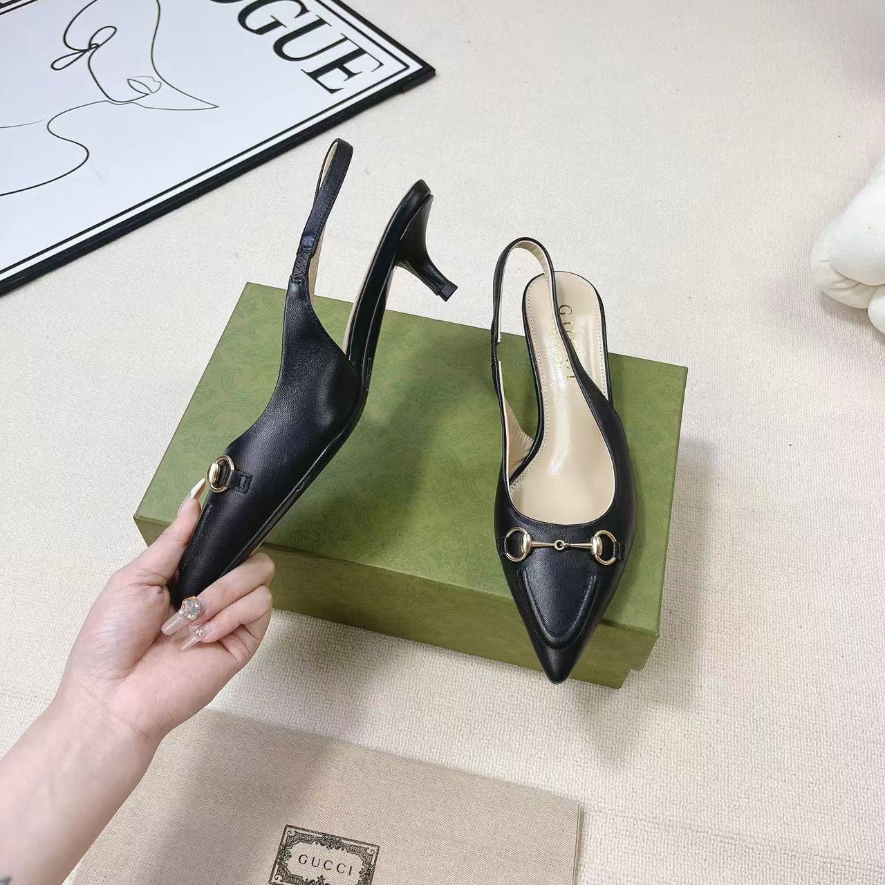 Gucci Women's Horsebit Slingback Pump - DesignerGu