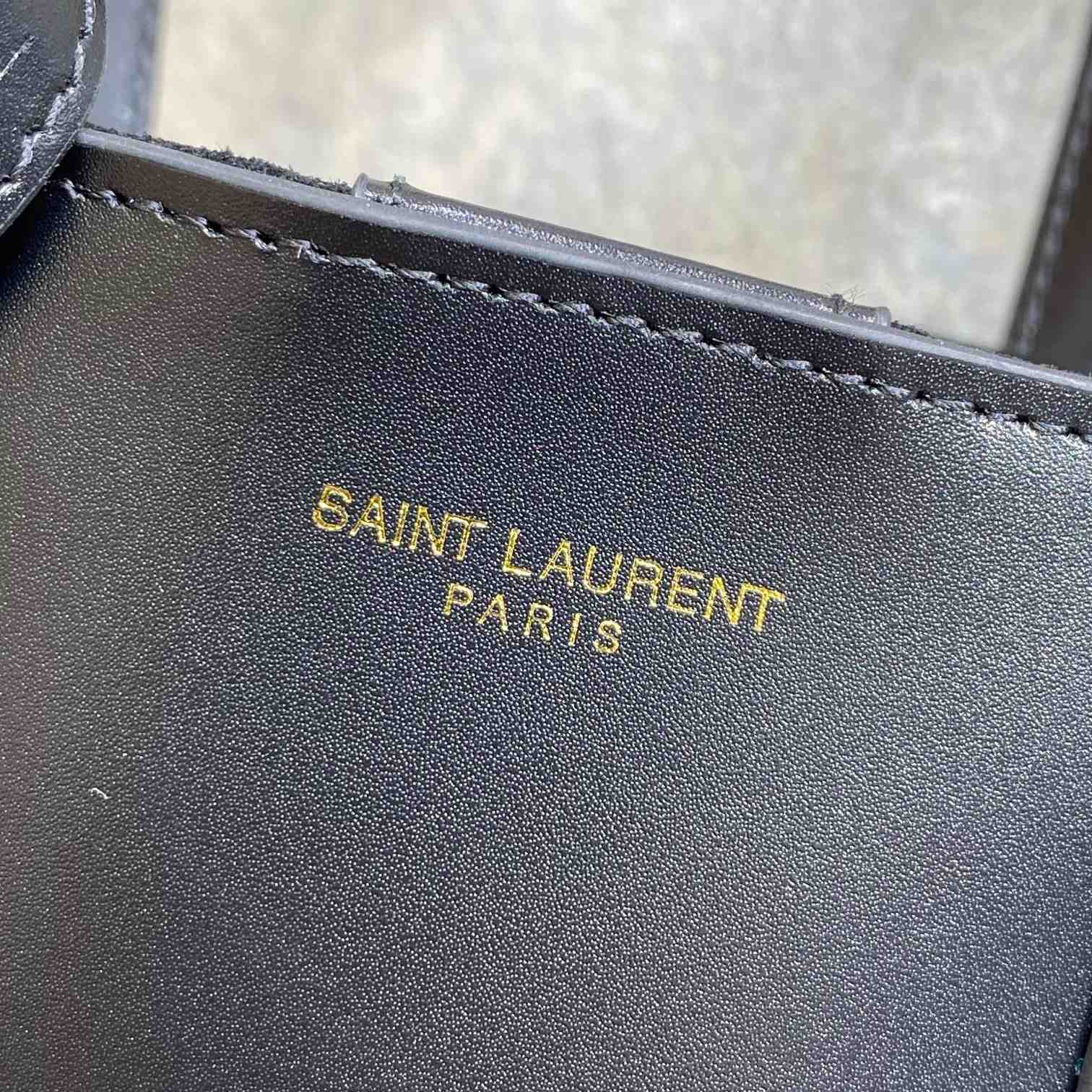 Saint Laurent Mini Toy Shopping Saint Laurent In Box Leather - DesignerGu