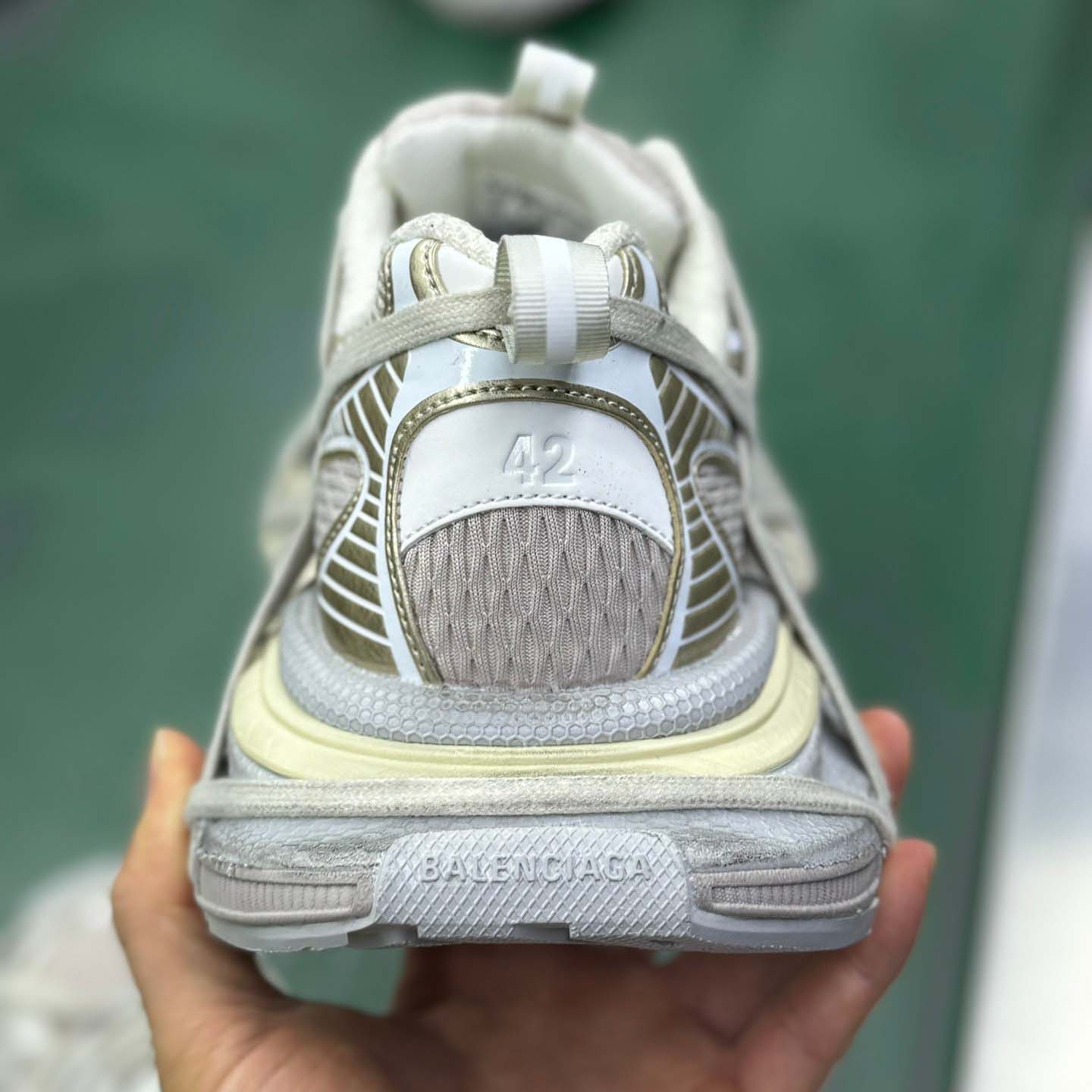 Balenciaga 3XL Extreme Lace Sneaker In Light Beige - DesignerGu