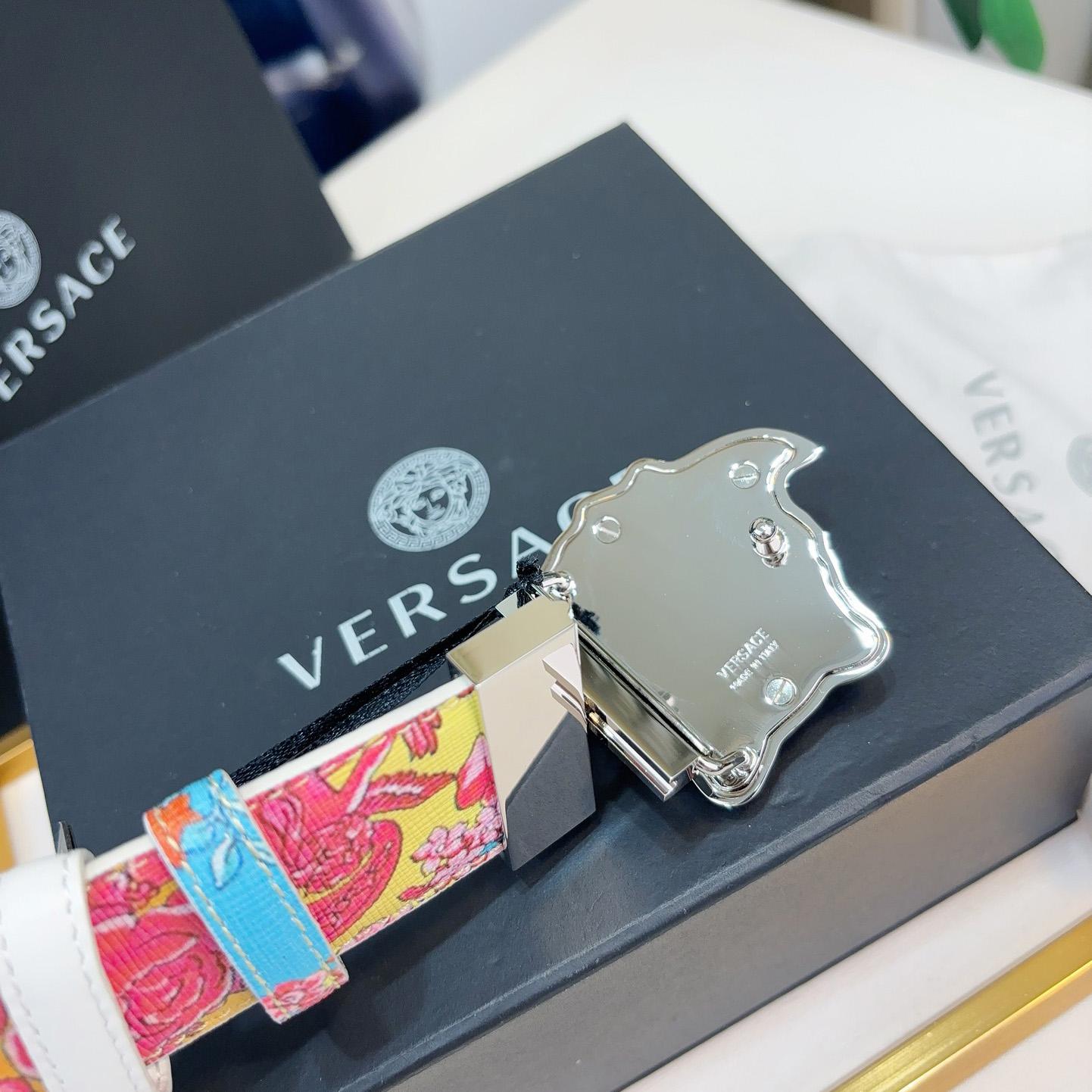 Versace Leather Waist Belt    40mm - DesignerGu