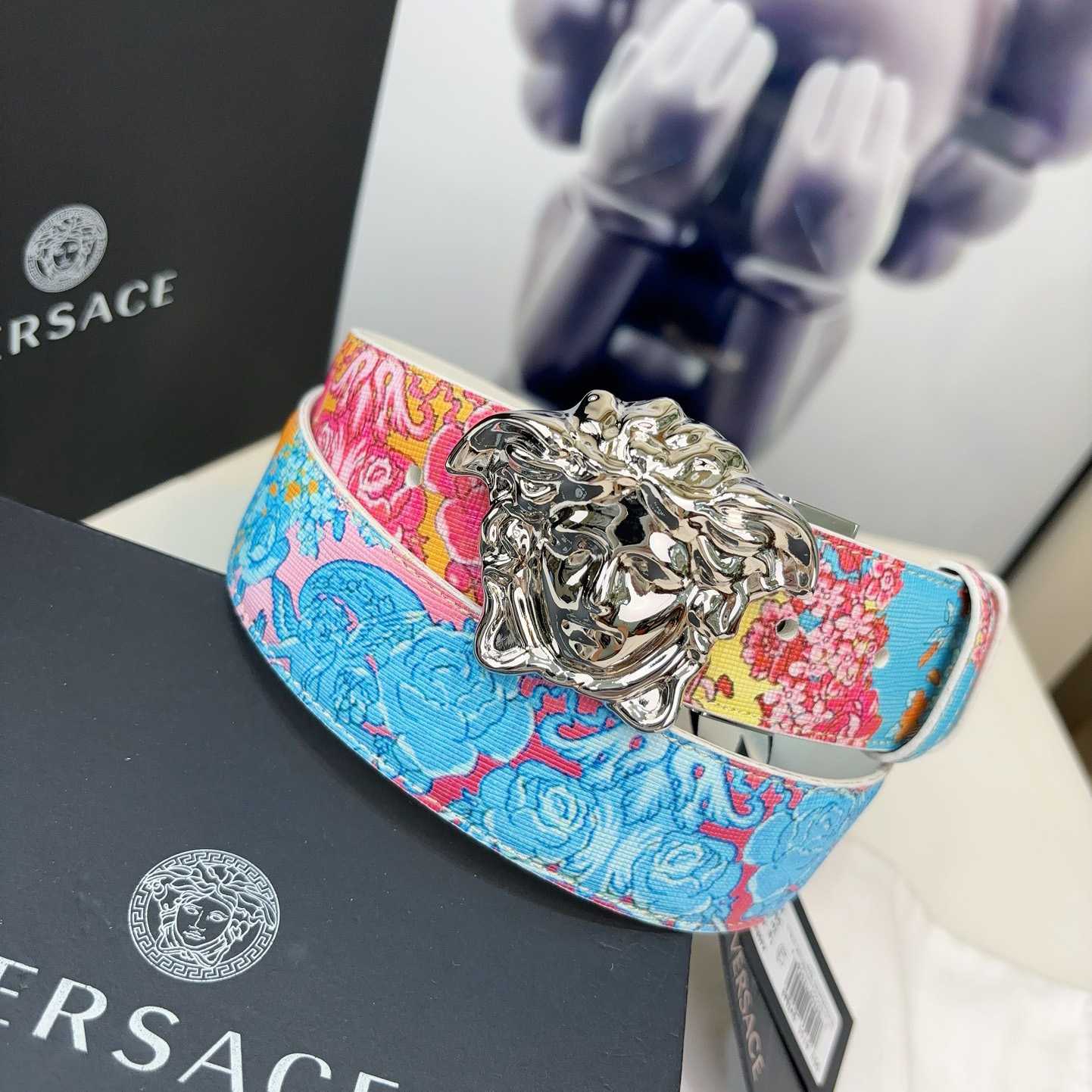 Versace Leather Waist Belt    40mm - DesignerGu