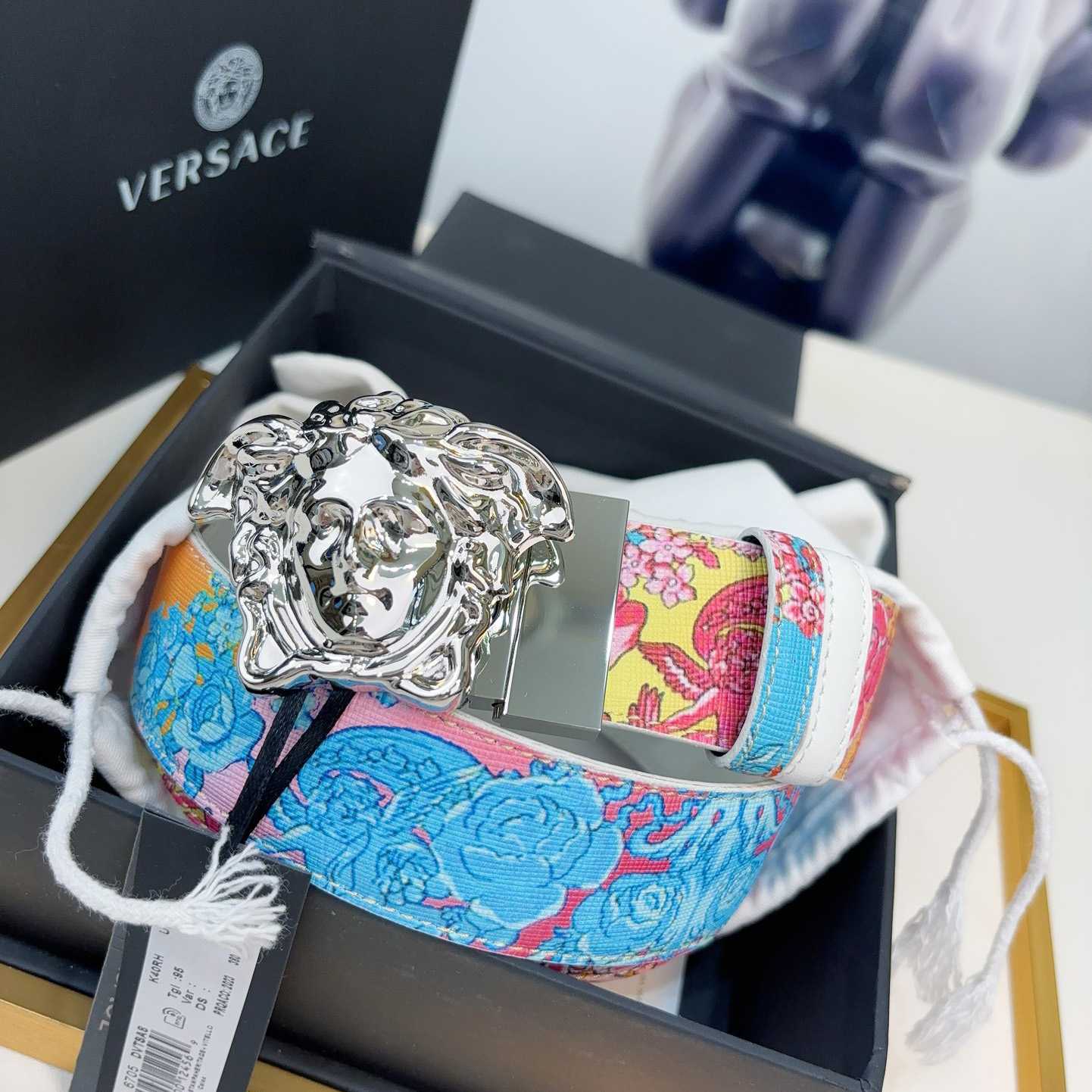 Versace Leather Waist Belt    40mm - DesignerGu