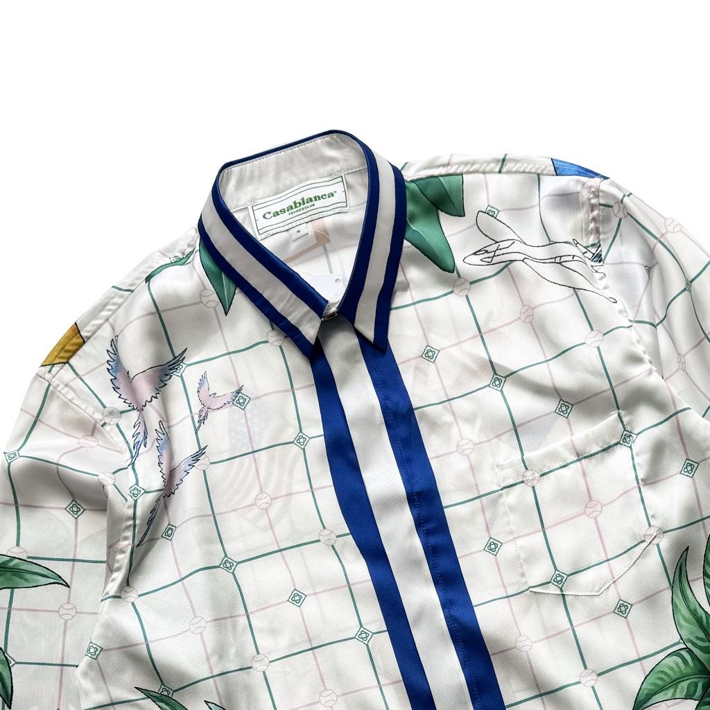 Casablanca Tennis Club Classic Silk Shirt - DesignerGu