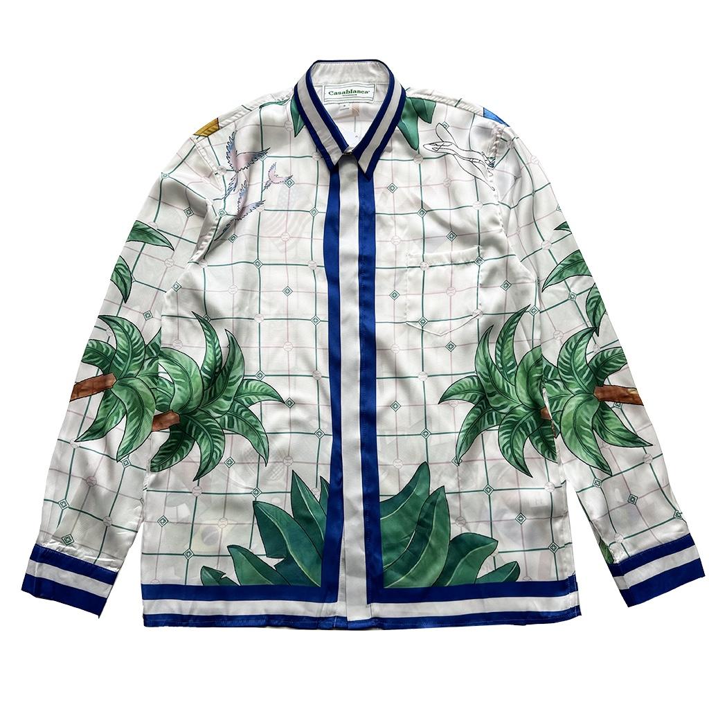 Casablanca Tennis Club Classic Silk Shirt - DesignerGu