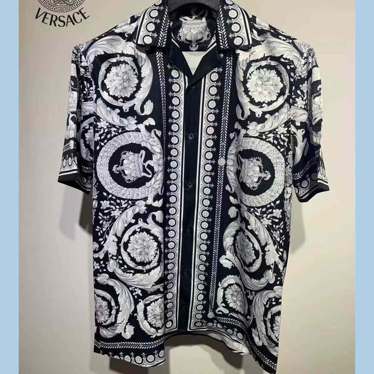 Versace Barocco Print Silk Shirt - DesignerGu