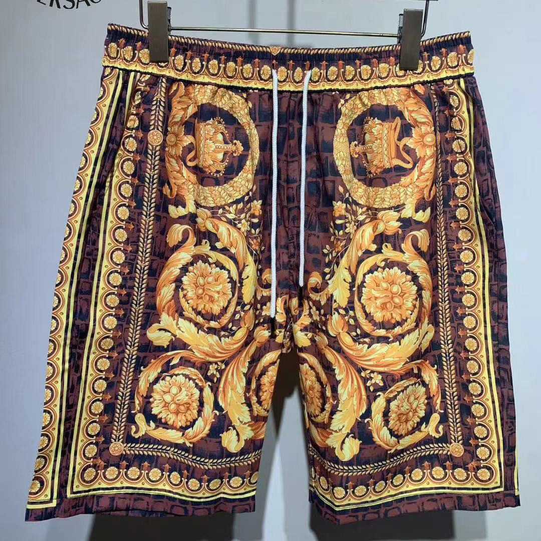 Versace Barocco Print Silk Shorts - DesignerGu
