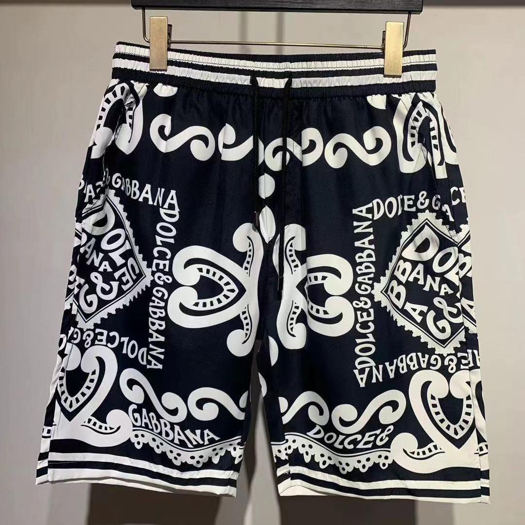 Dolce & Gabbana Marina Print Silk Shorts - DesignerGu